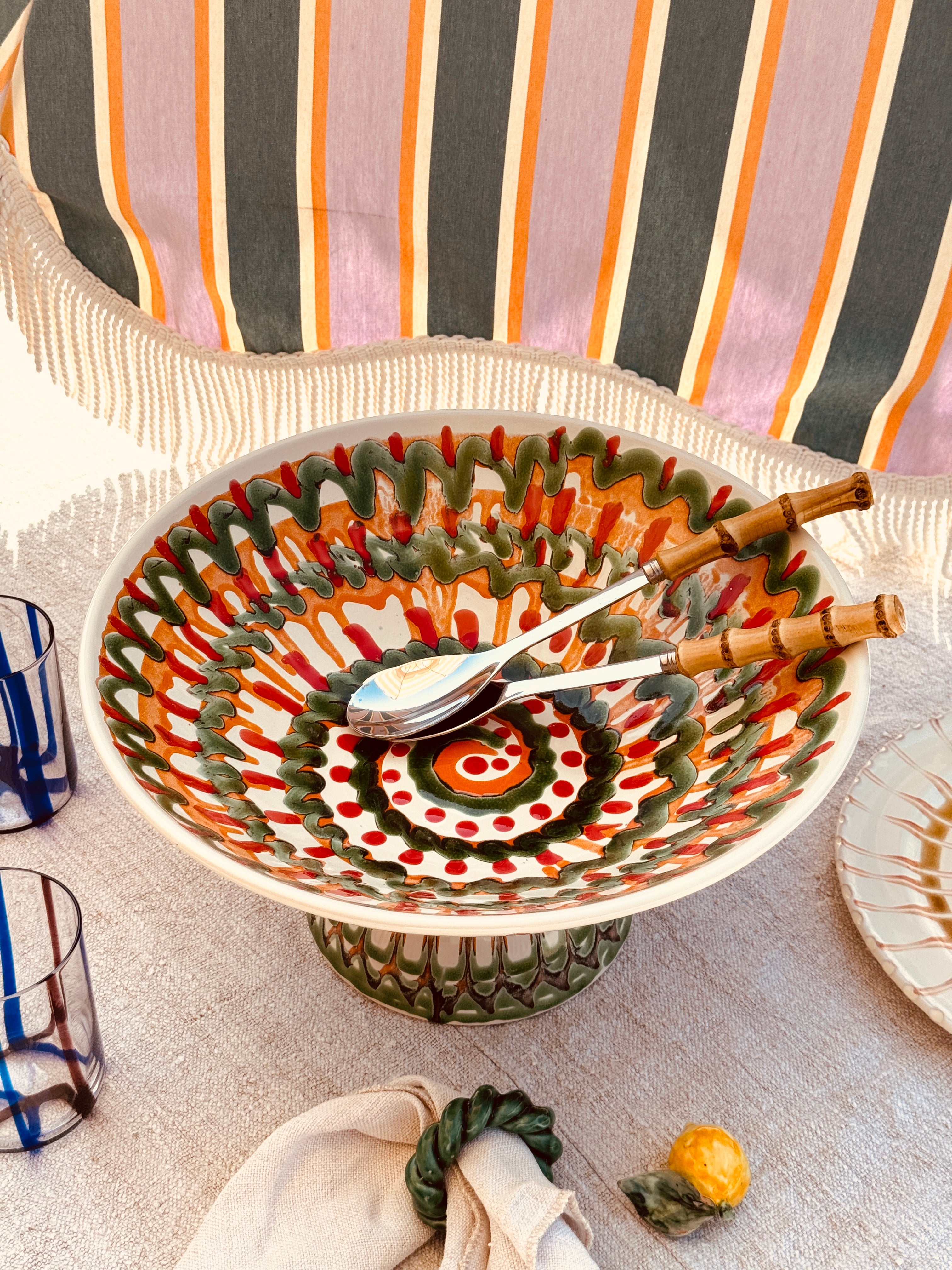 Unique Art Object – "Konic" Psychodelic High Bowl, 35 cm