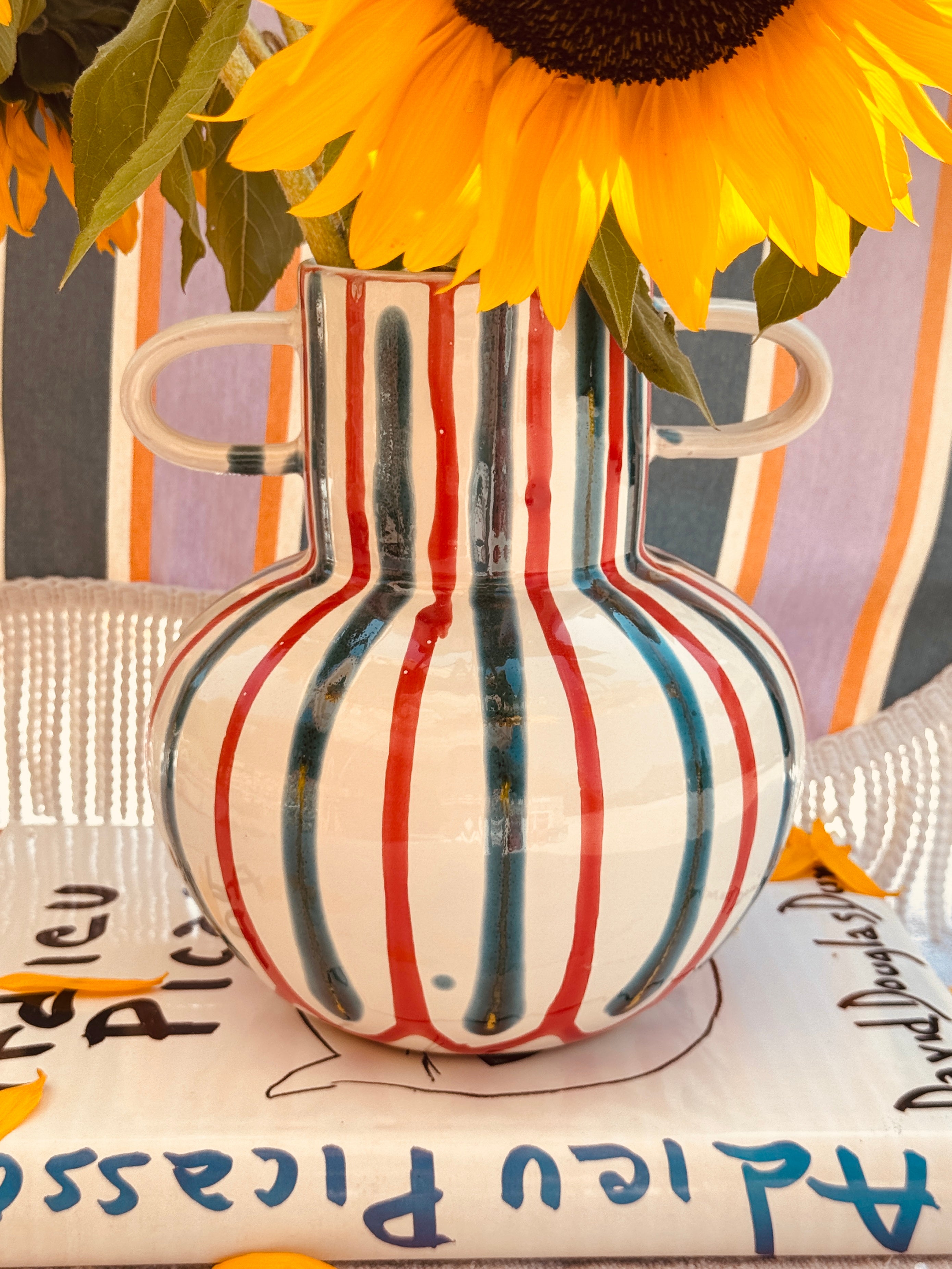 Psychodelic Vaso "Vintage Vibes" - one of a Kind - 23cm
