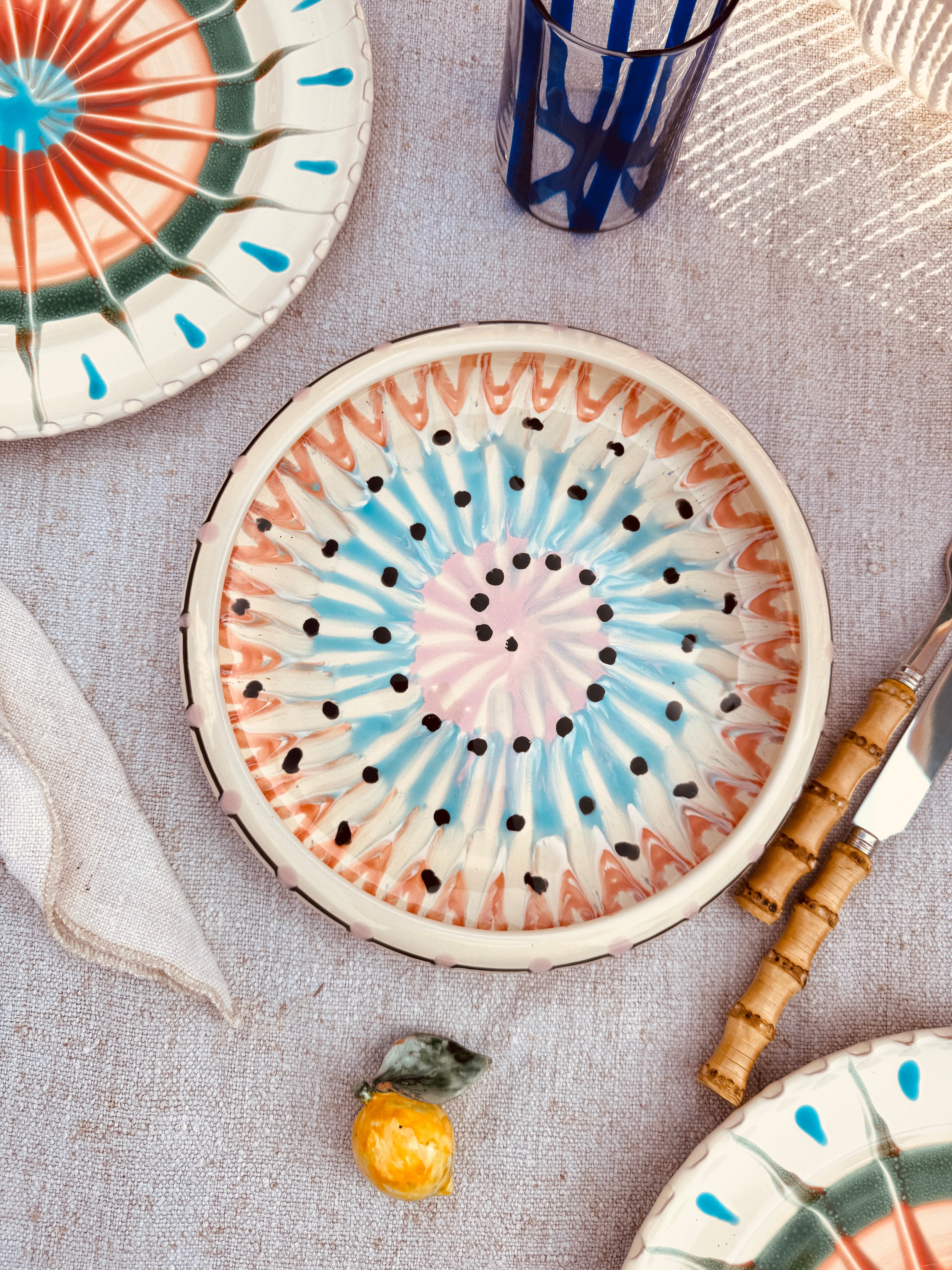 Psychodelic Frisbee Speiseteller - 25cm "Lido Riviera 1954"