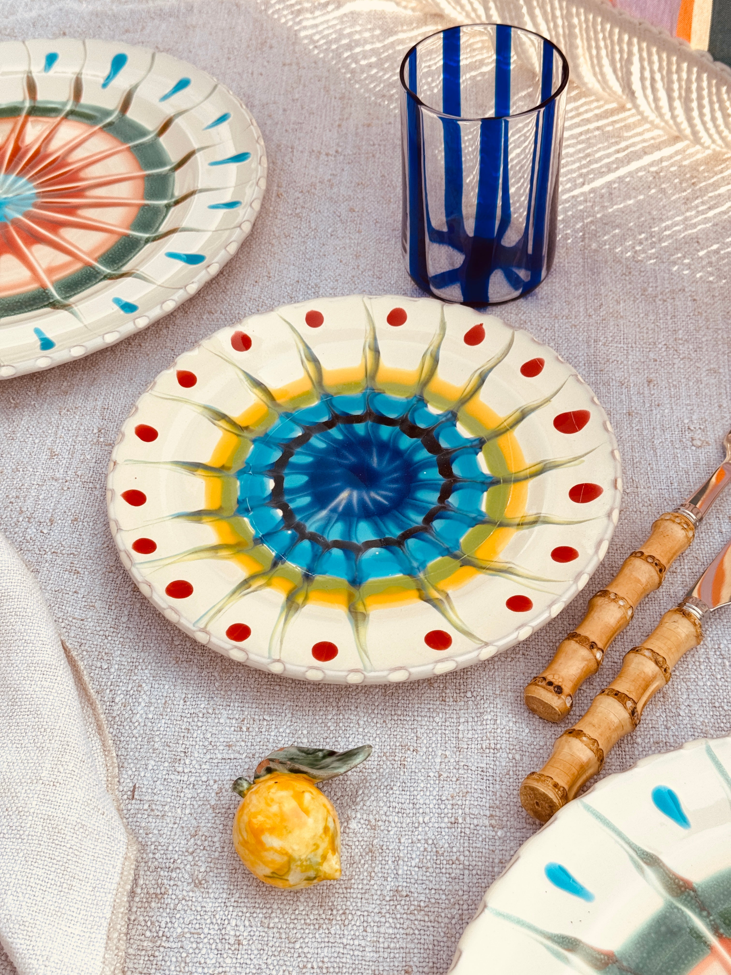 Psychodelic Antipasti / Dessertteller - 20 cm "Lido Fantastico 1960" 