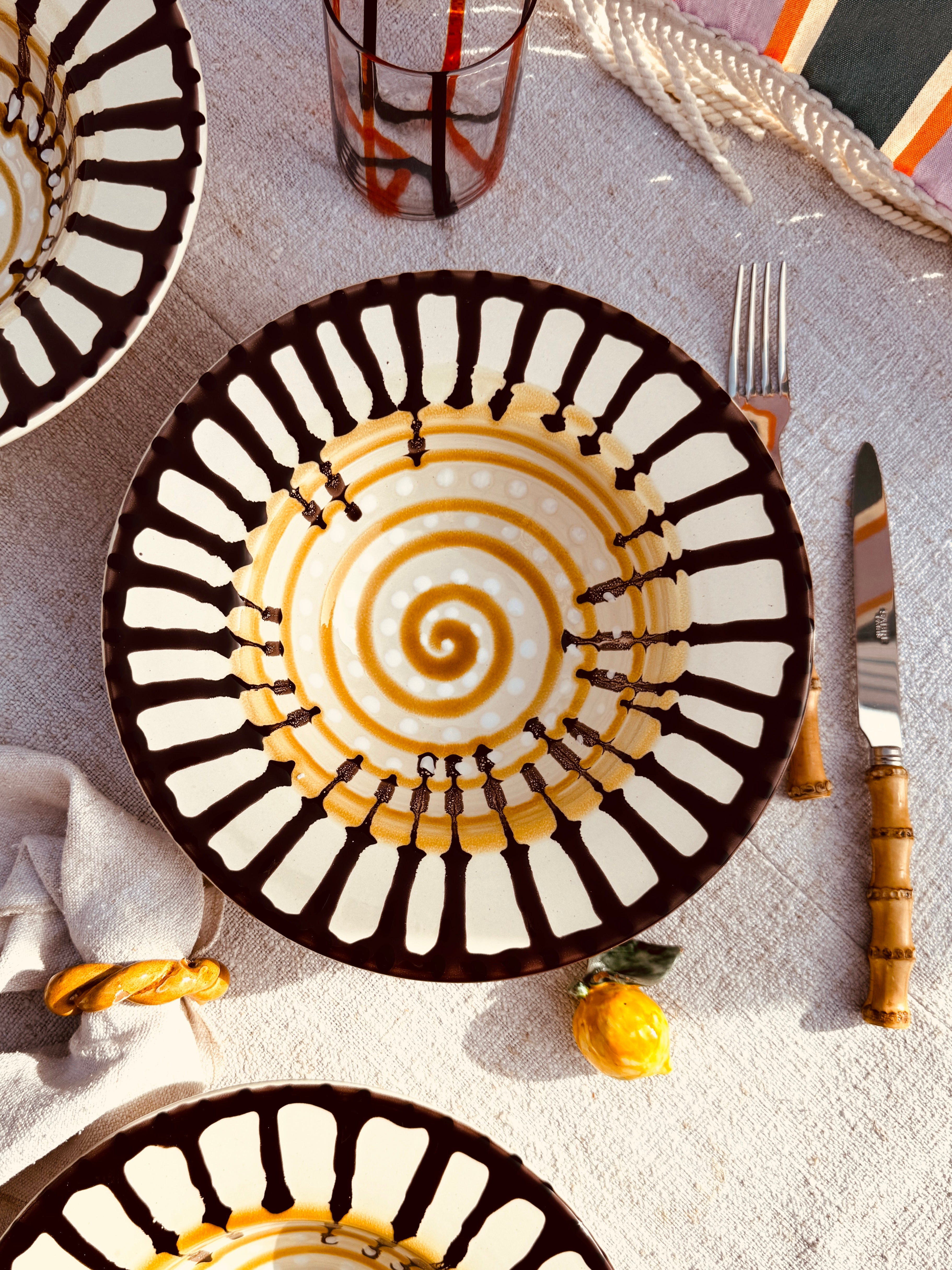 Handgefertigte Pastaschale 25 cm | Cappello di Prete