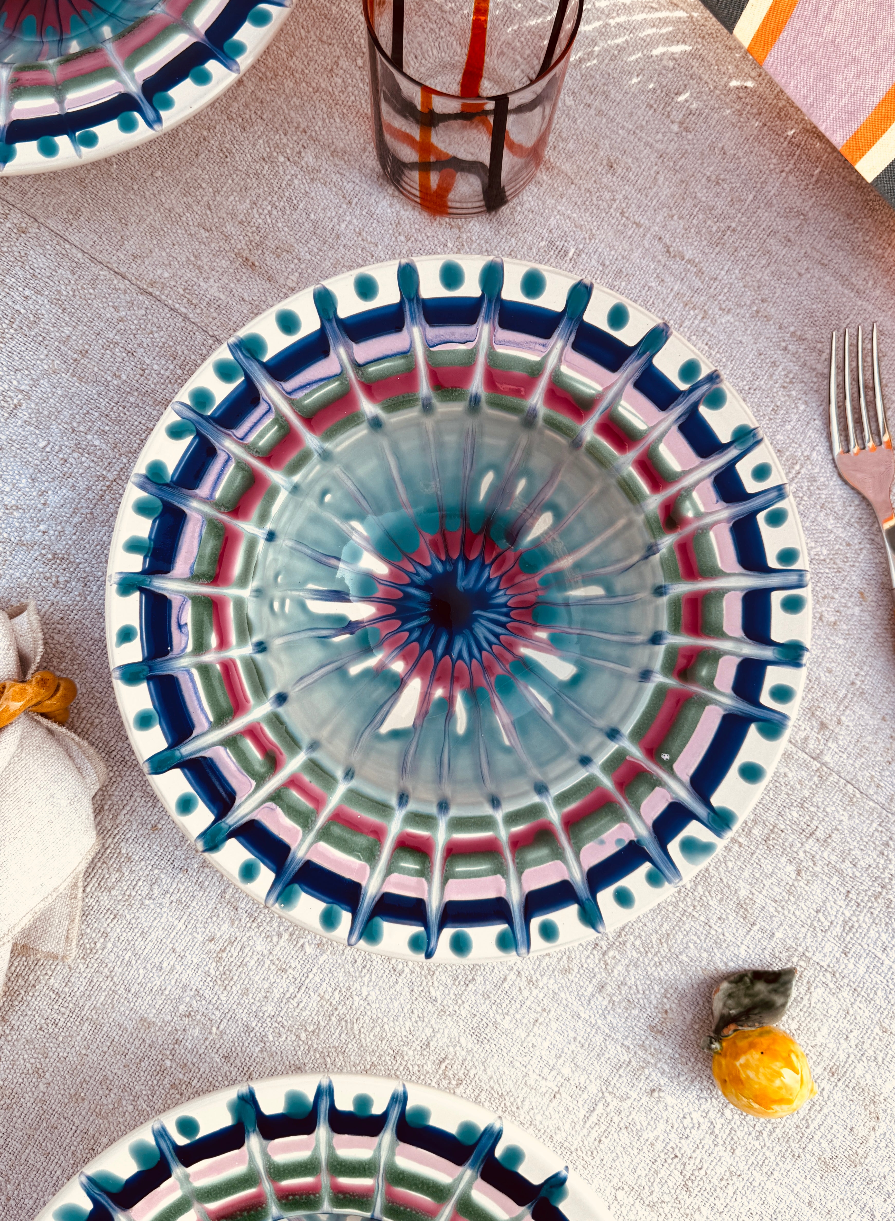 Handgefertigte Pastaschale 25 cm | Cappello di Prete