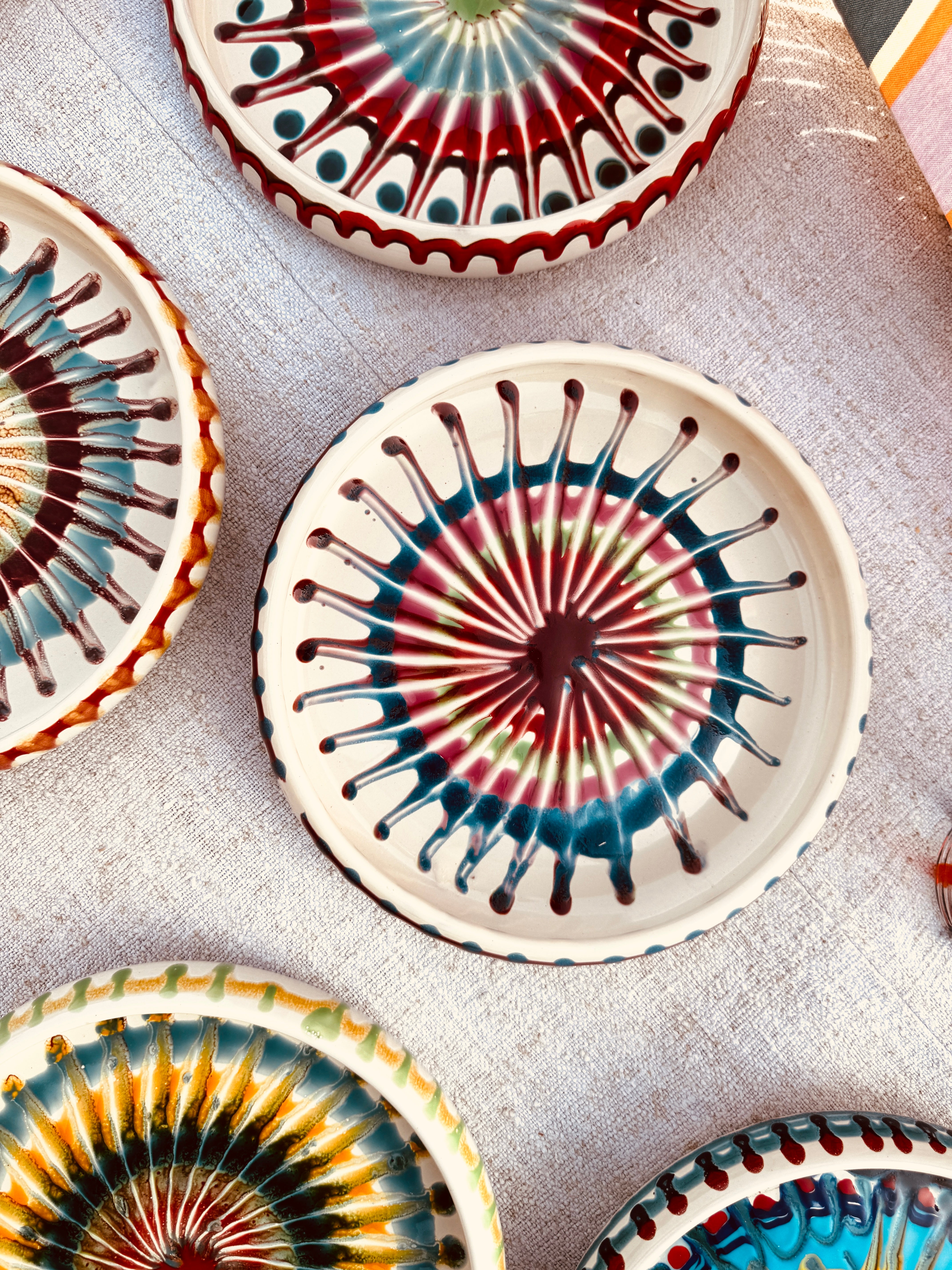 Pasta Teller "Riviera Frisbee Mix" 6er Set