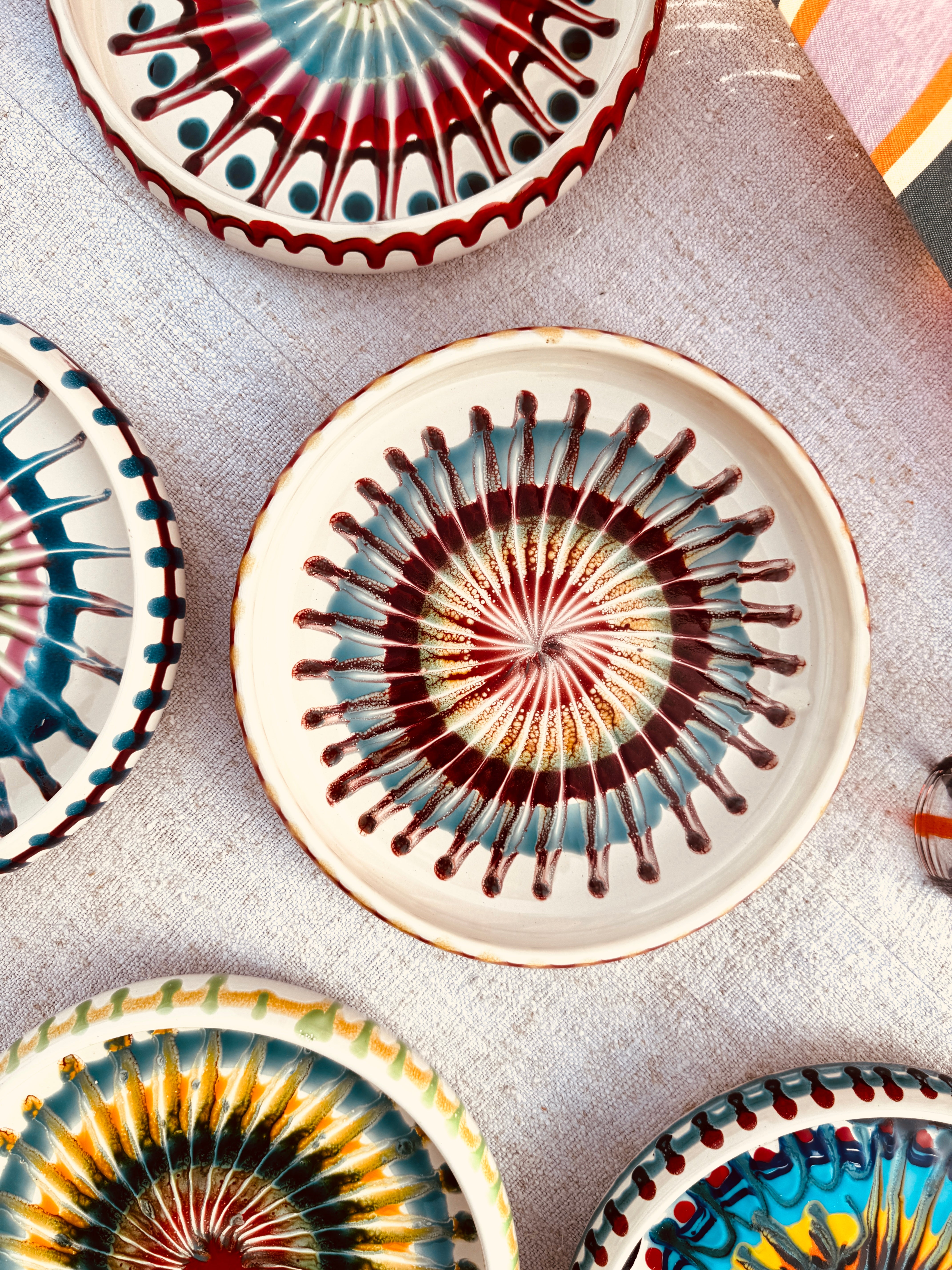 Pasta Teller "Riviera Frisbee Mix" 6er Set