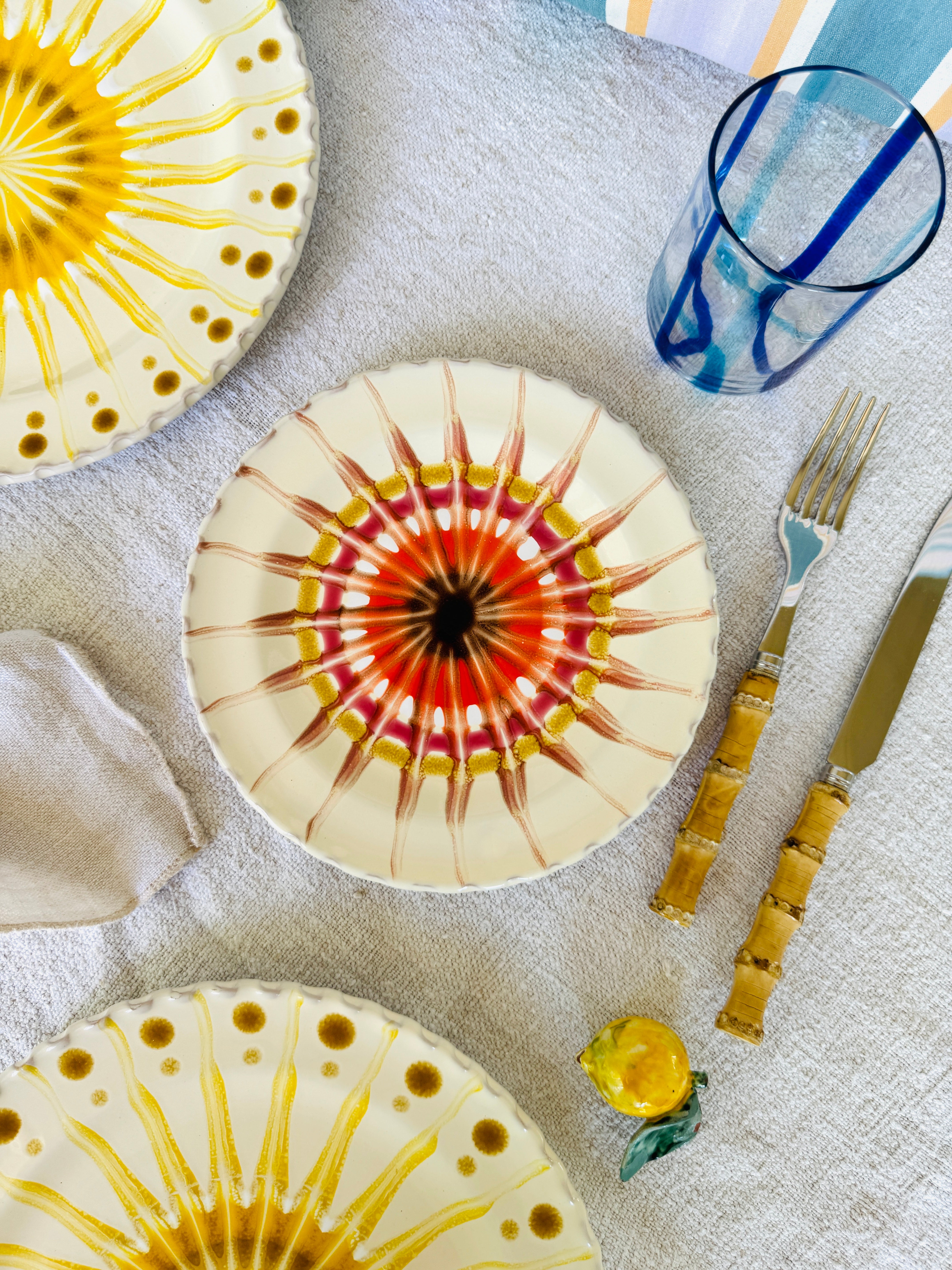 Handgefertigter Antipasti Teller 20 cm | Kleiner Keramikteller