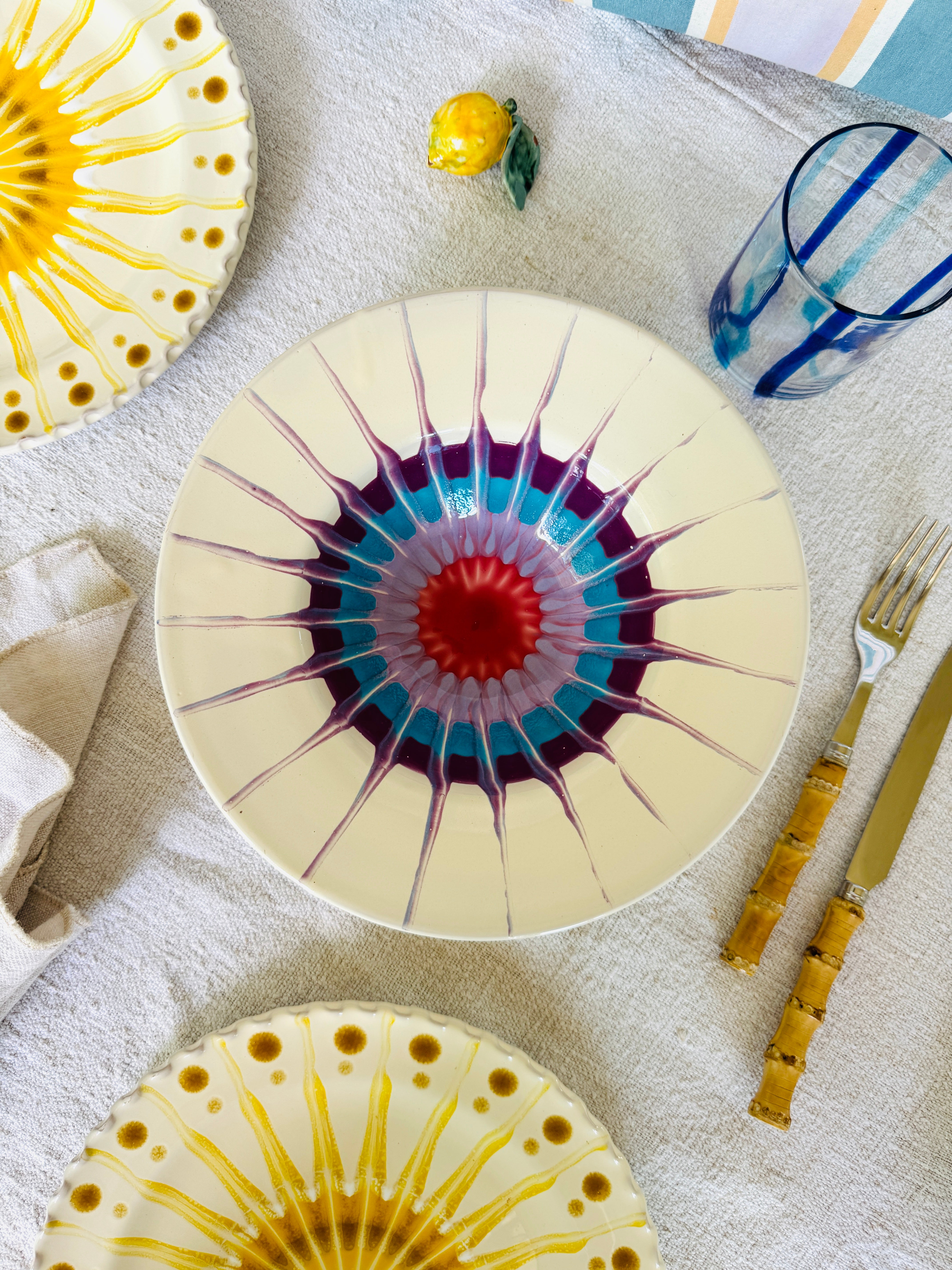 Handgefertigte Pastaschale 25 cm | Cappello di Prete