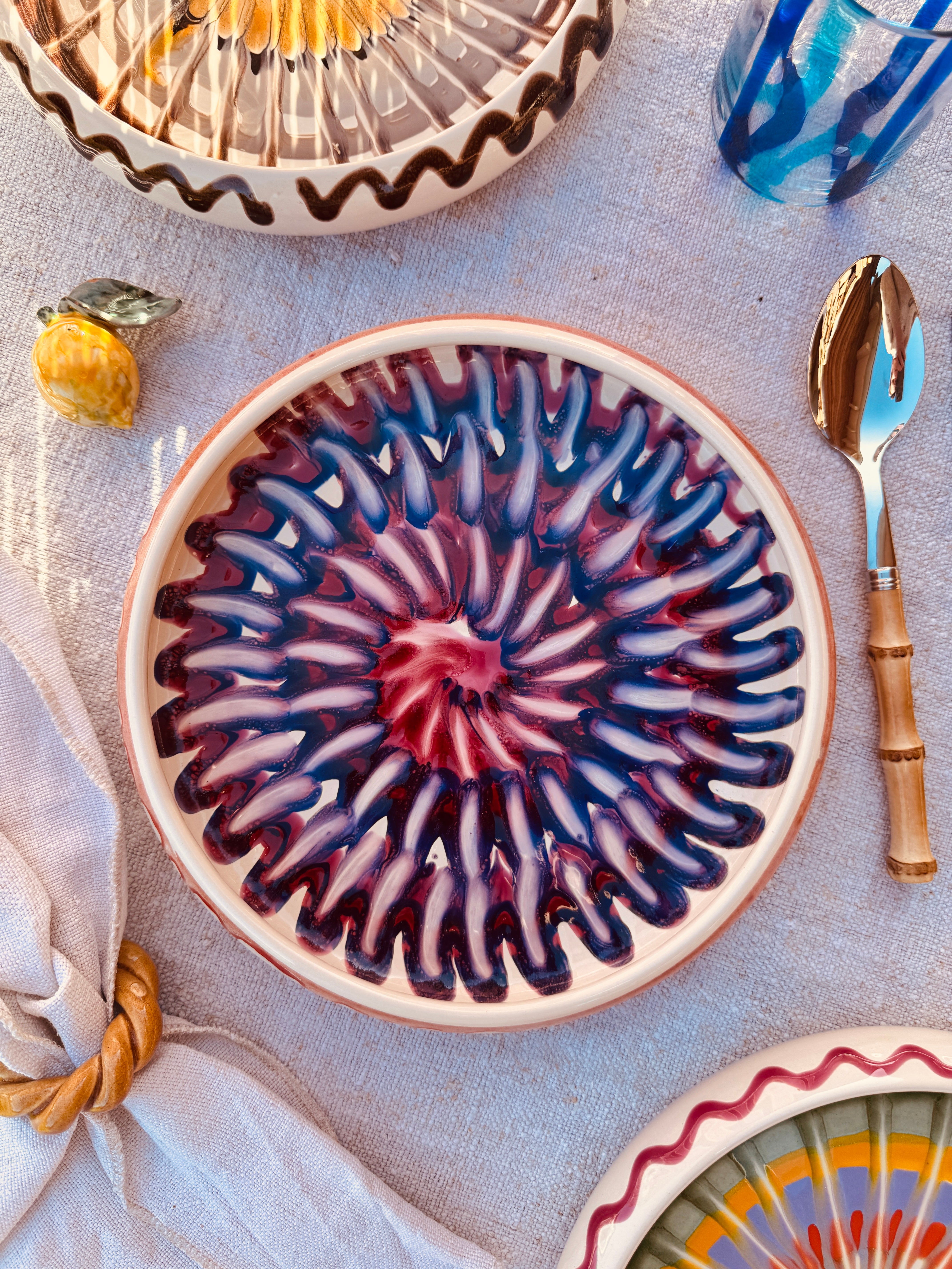 Psychodelic Frisbee Plate  - 25cm "Unique Piece - only 1 x available!