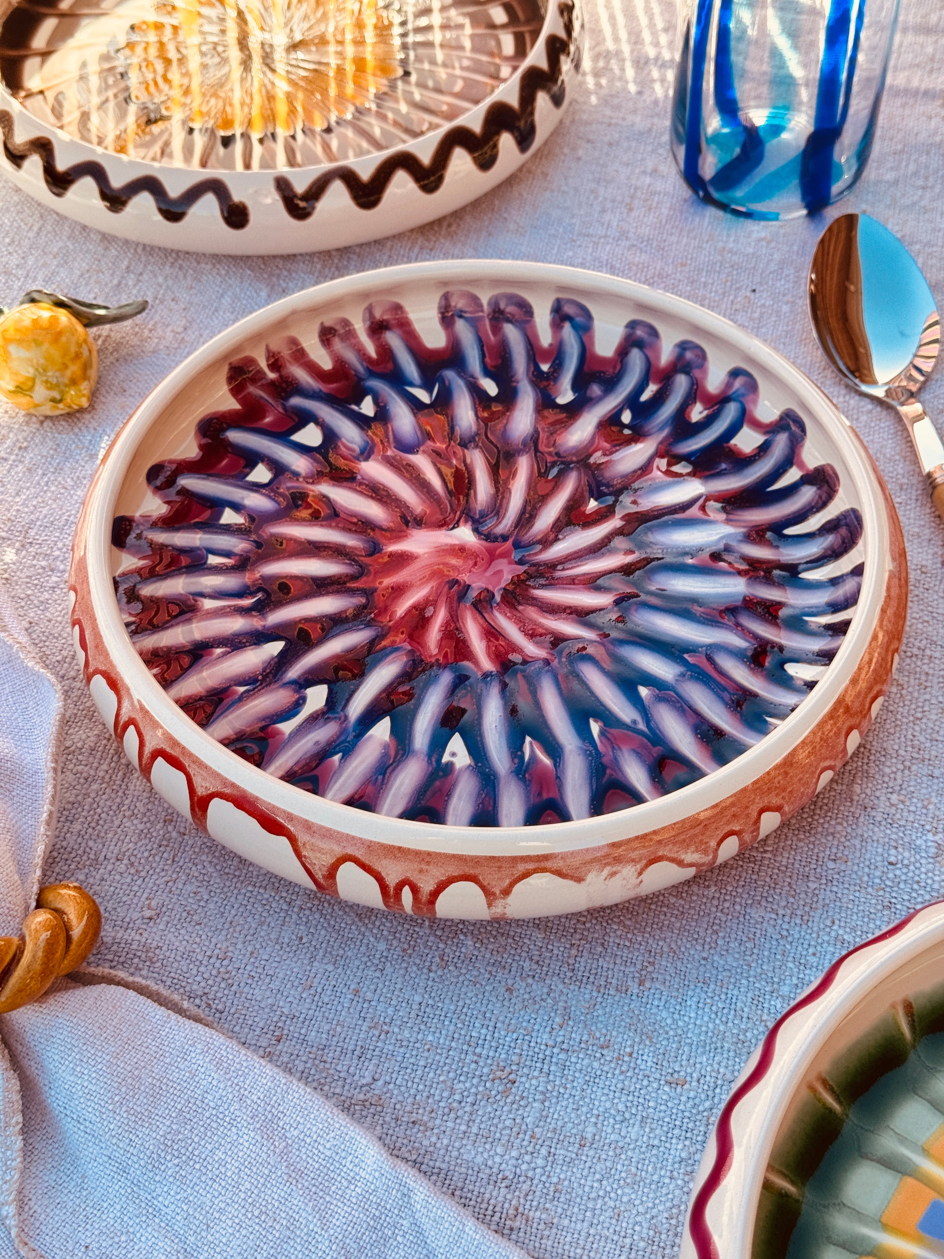 Psychodelic Frisbee Plate  - 25cm "Unique Piece - only 1 x available!