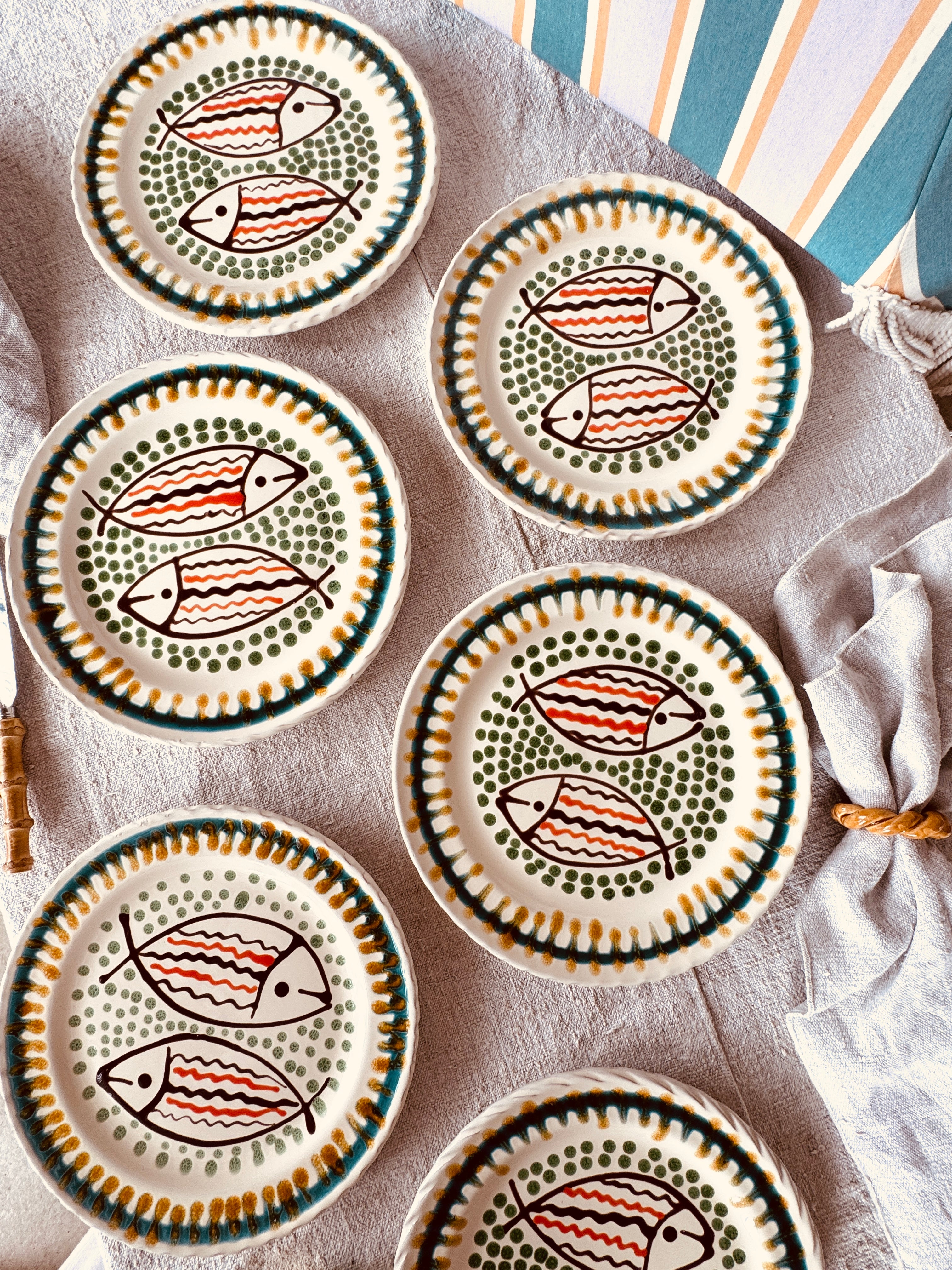 Dinner Plate 27cm "Pesce Mix" Set of 6