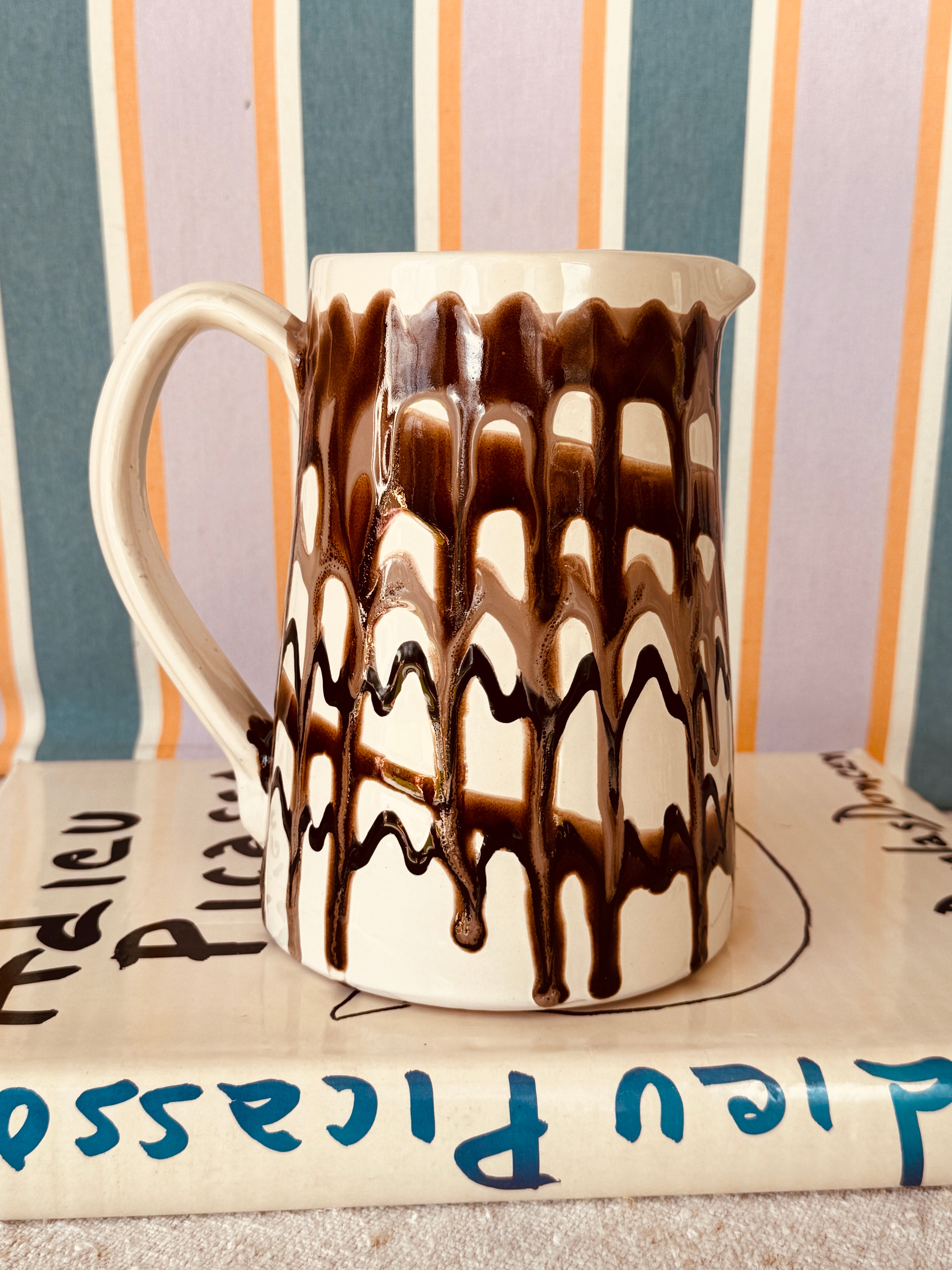 Italian Ceramic Jug 1L | Handmade Carafe & Decorative Vase