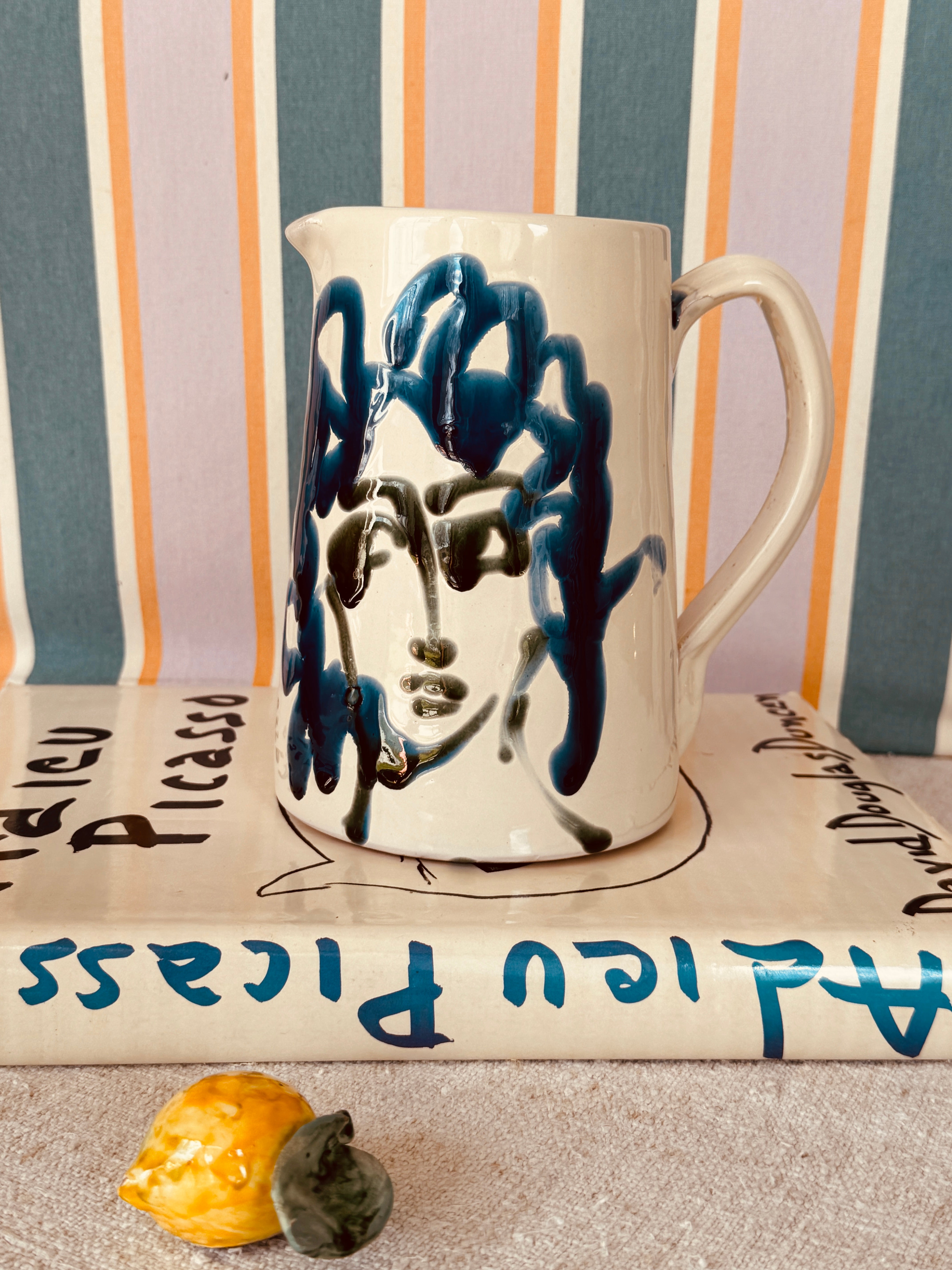 Italian Ceramic Jug 1L | Handmade Carafe & Decorative Vase