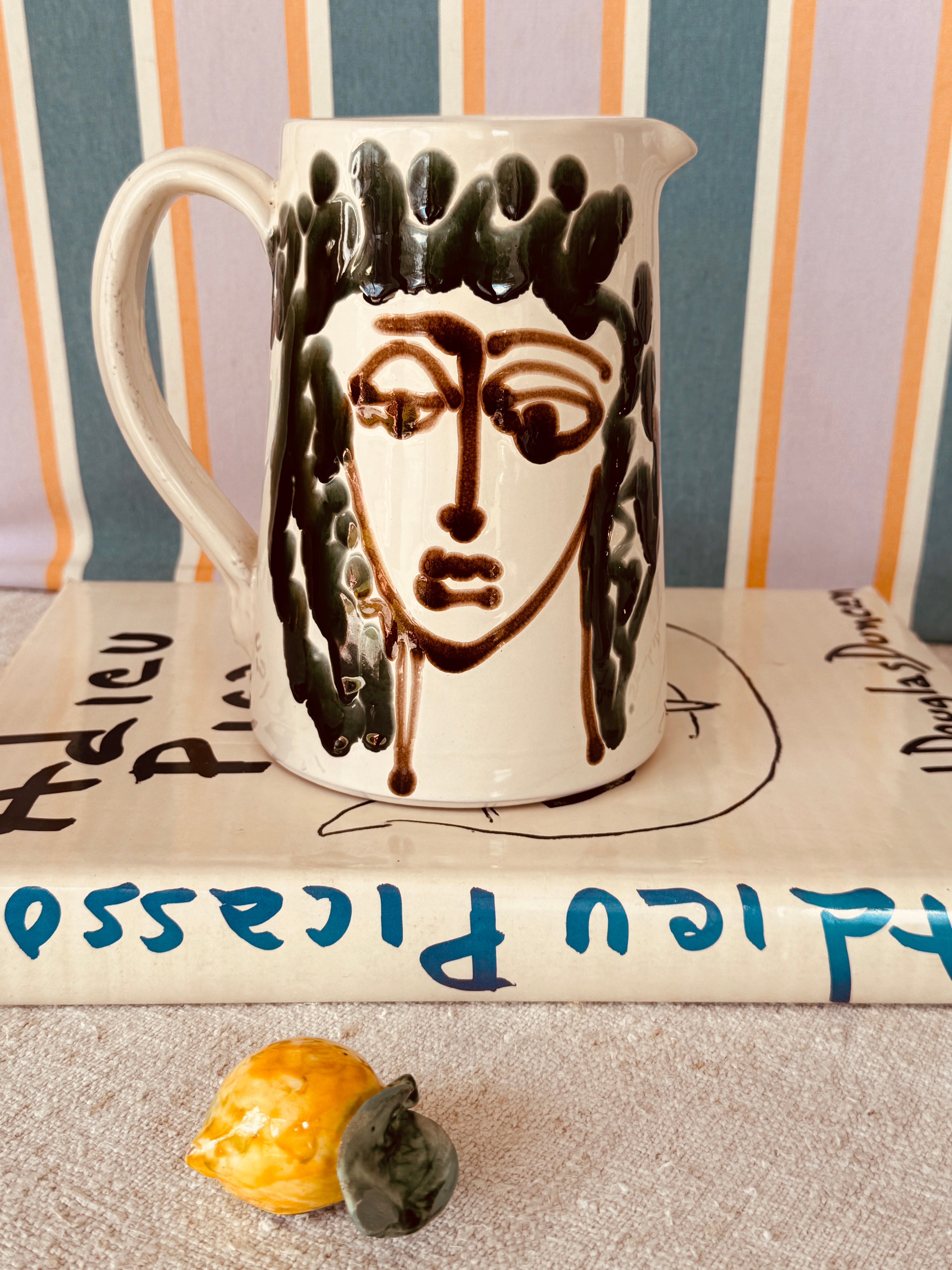 Italian Ceramic Jug 1L | Handmade Carafe & Decorative Vase