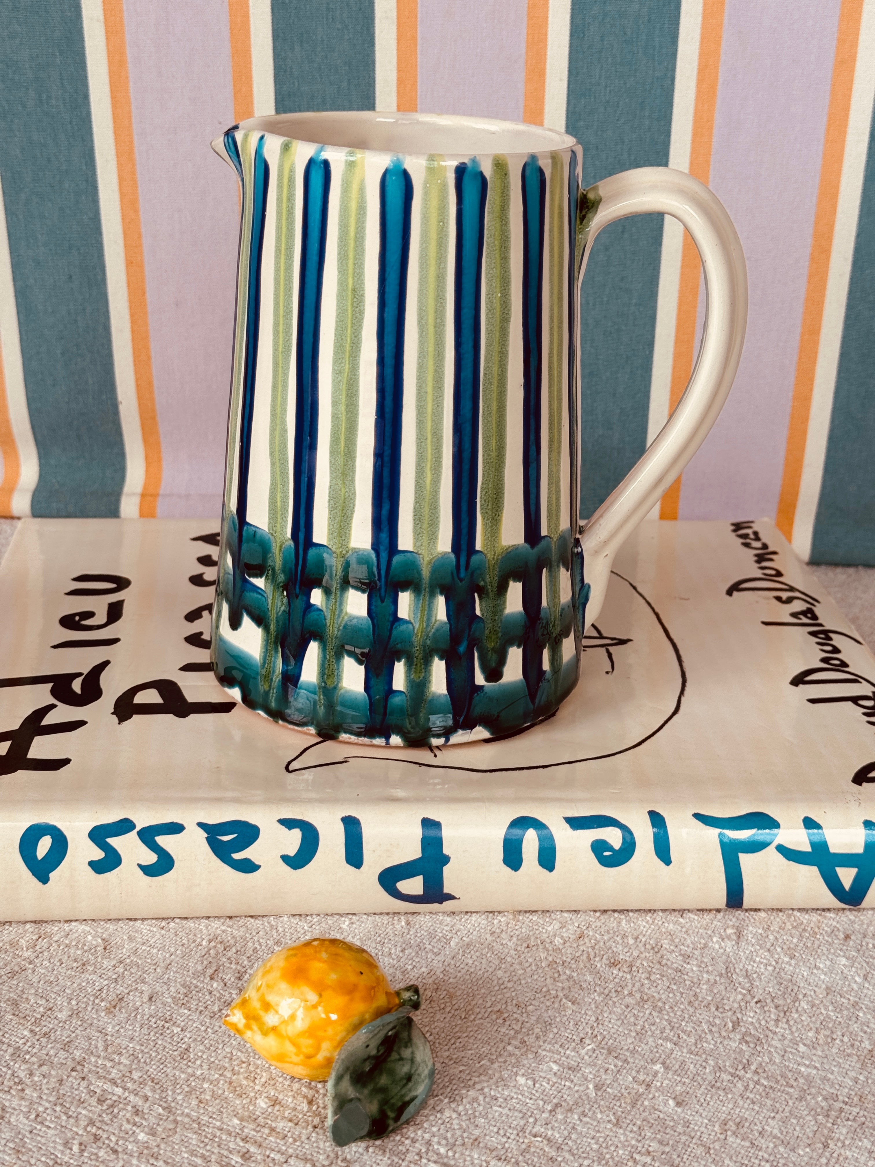 Italian Ceramic Jug 1L | Handmade Carafe & Decorative Vase