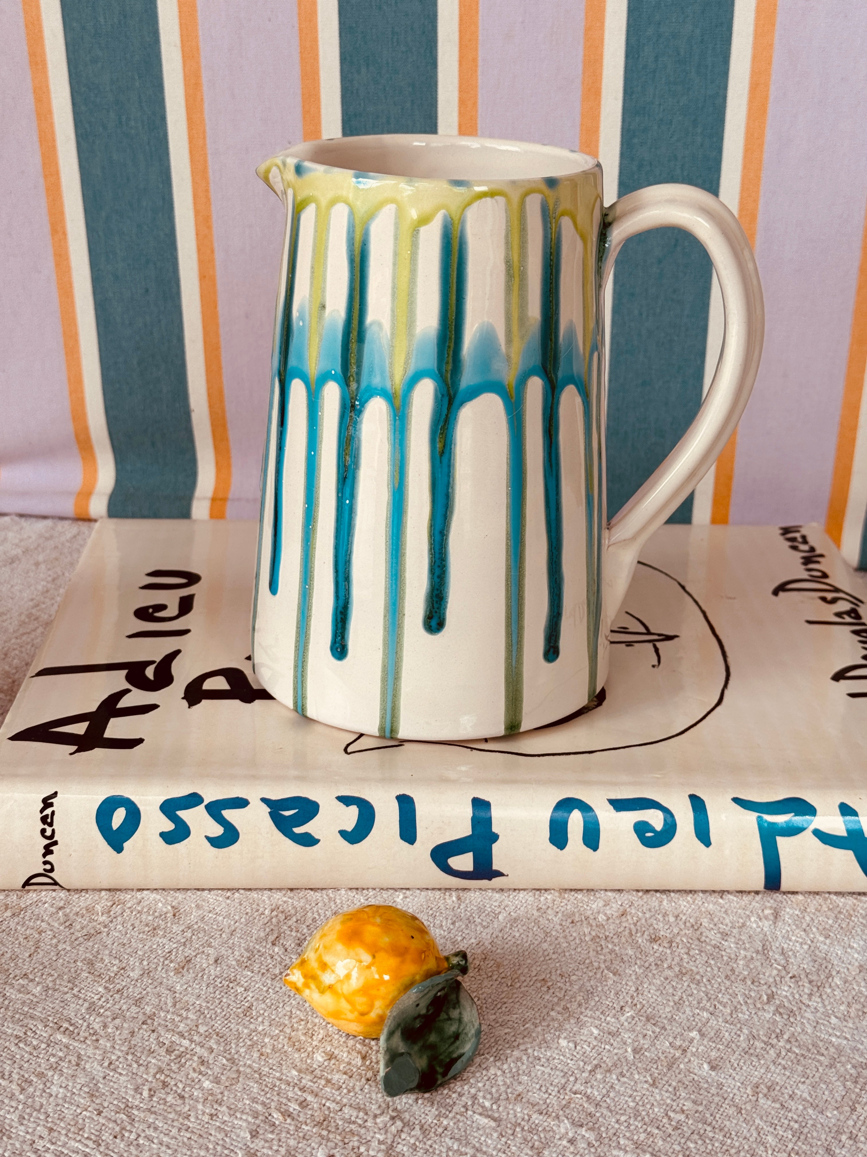 Italian Ceramic Jug 1L | Handmade Carafe & Decorative Vase