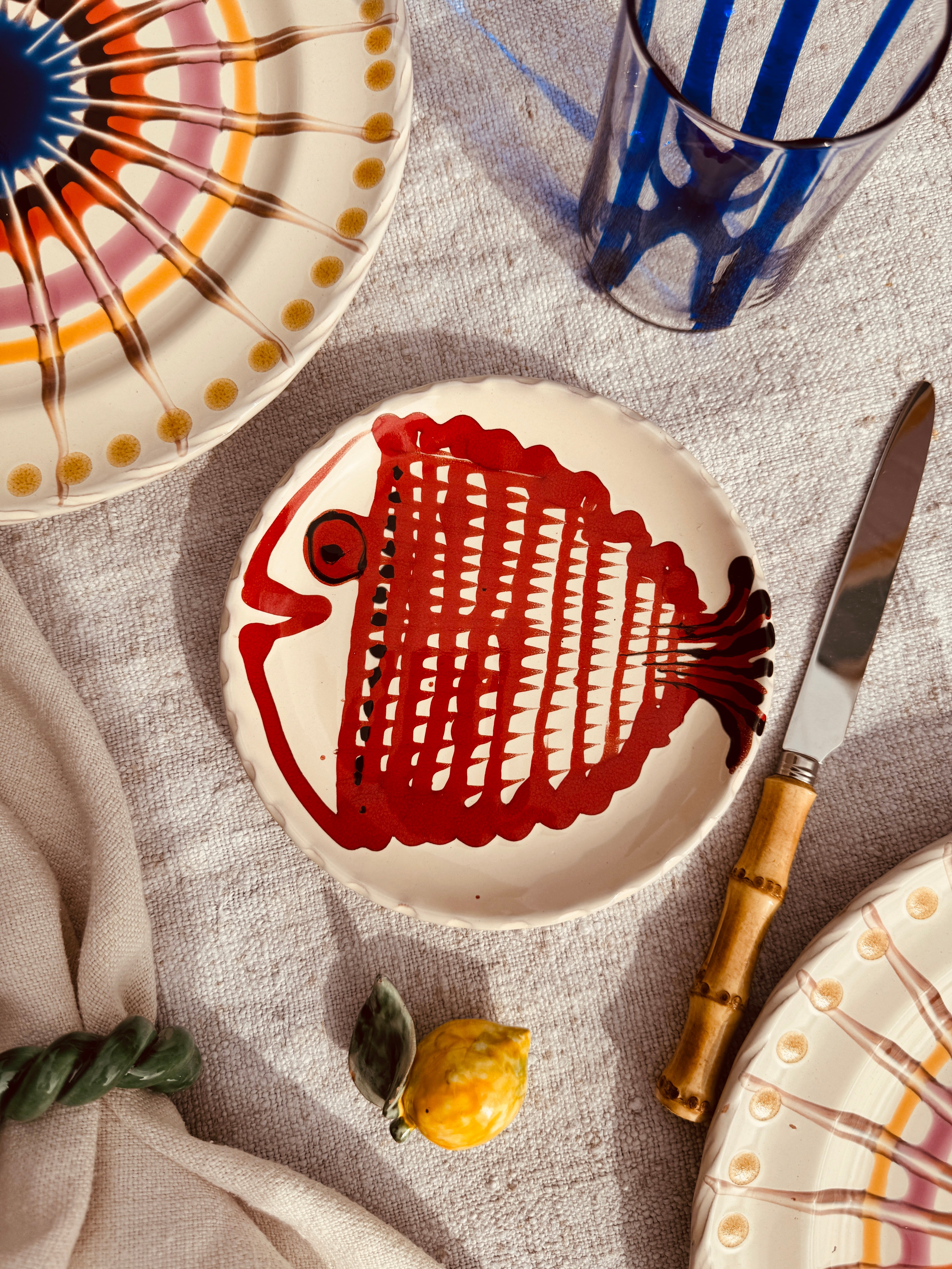 Brotteller 16cm "IL Pesce Pazzo" Einzelstück