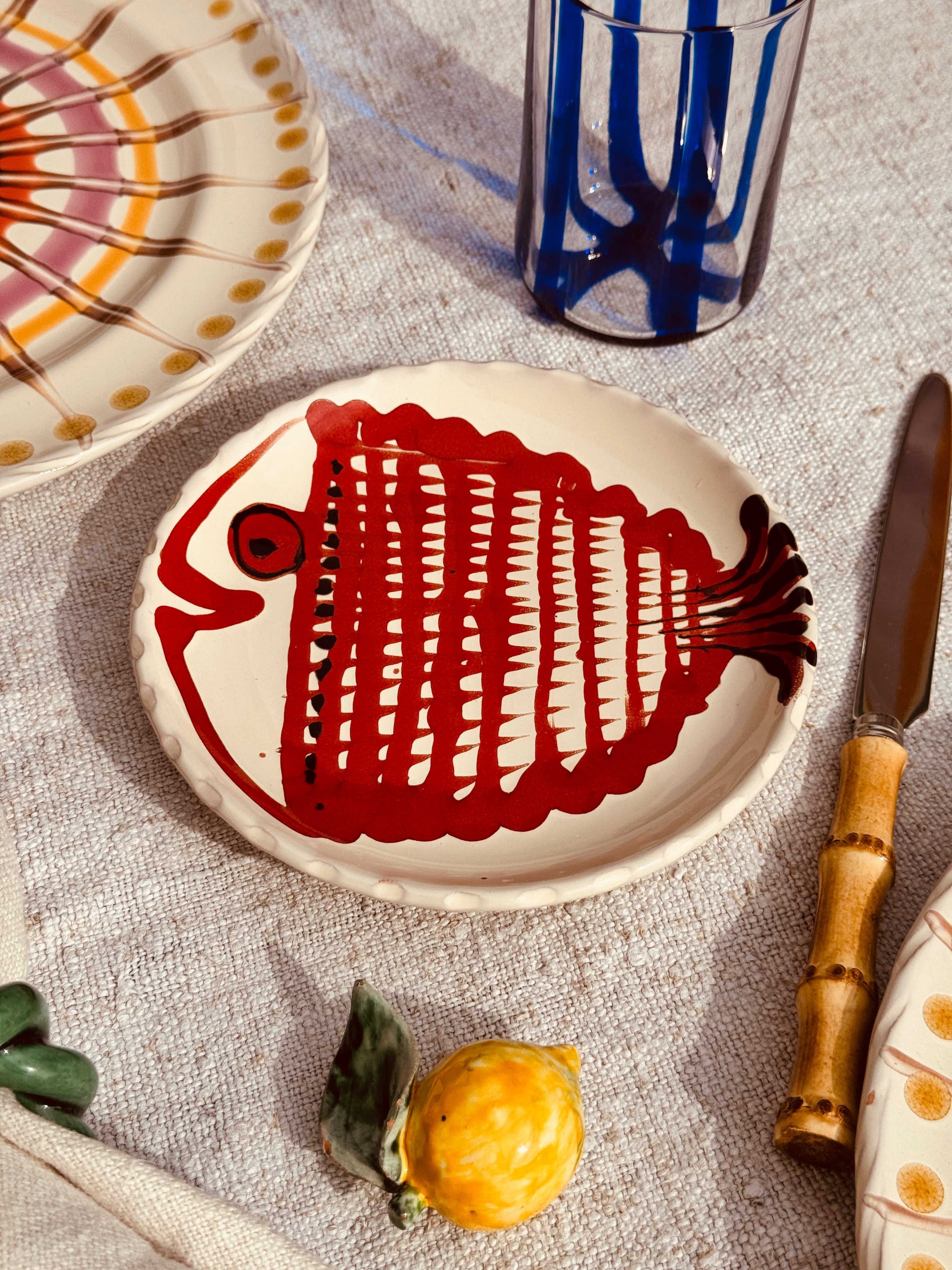 Brotteller 16cm "IL Pesce Pazzo" Einzelstück