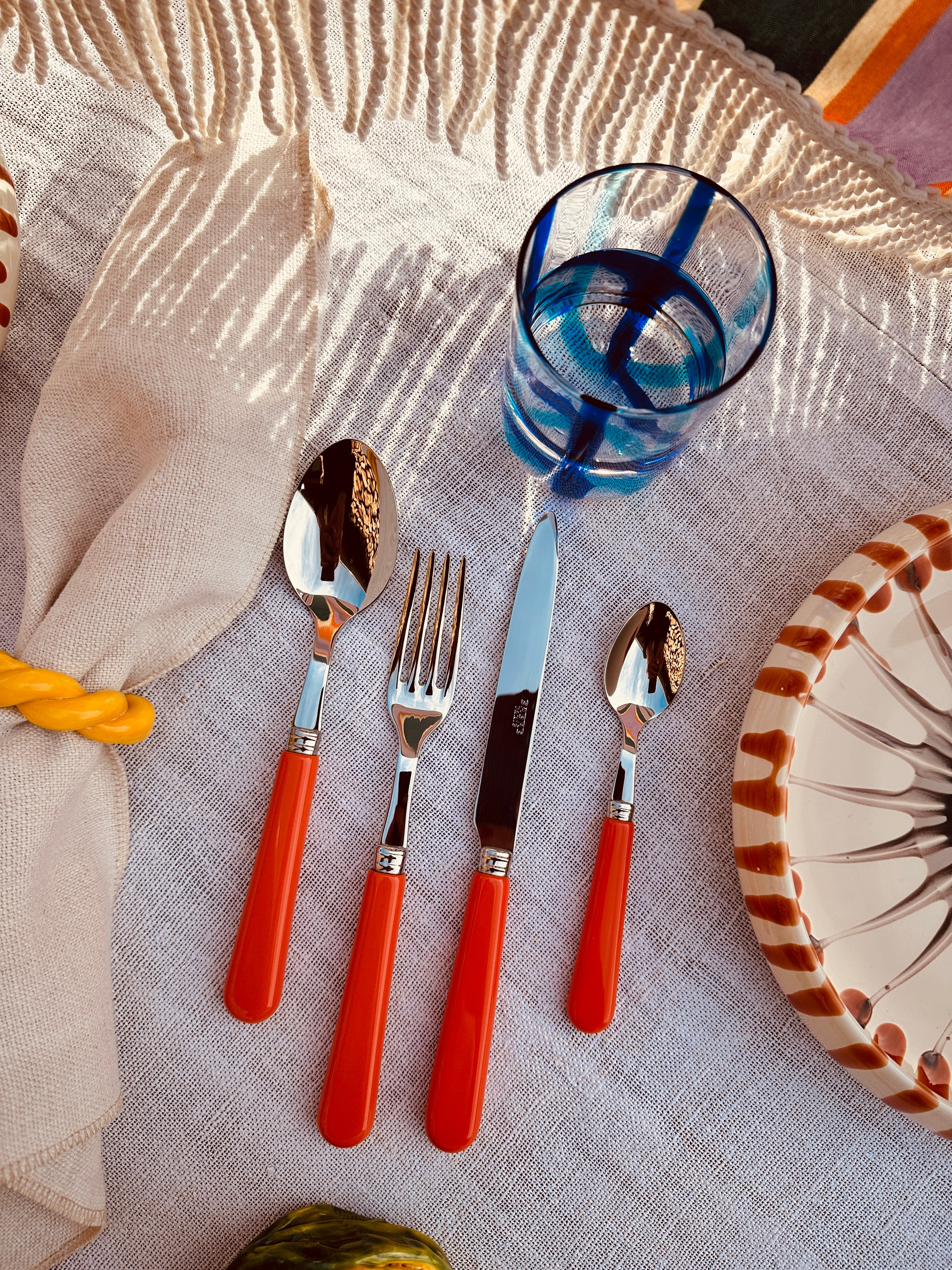 "Pop Arancia" Cutlery Set of 4