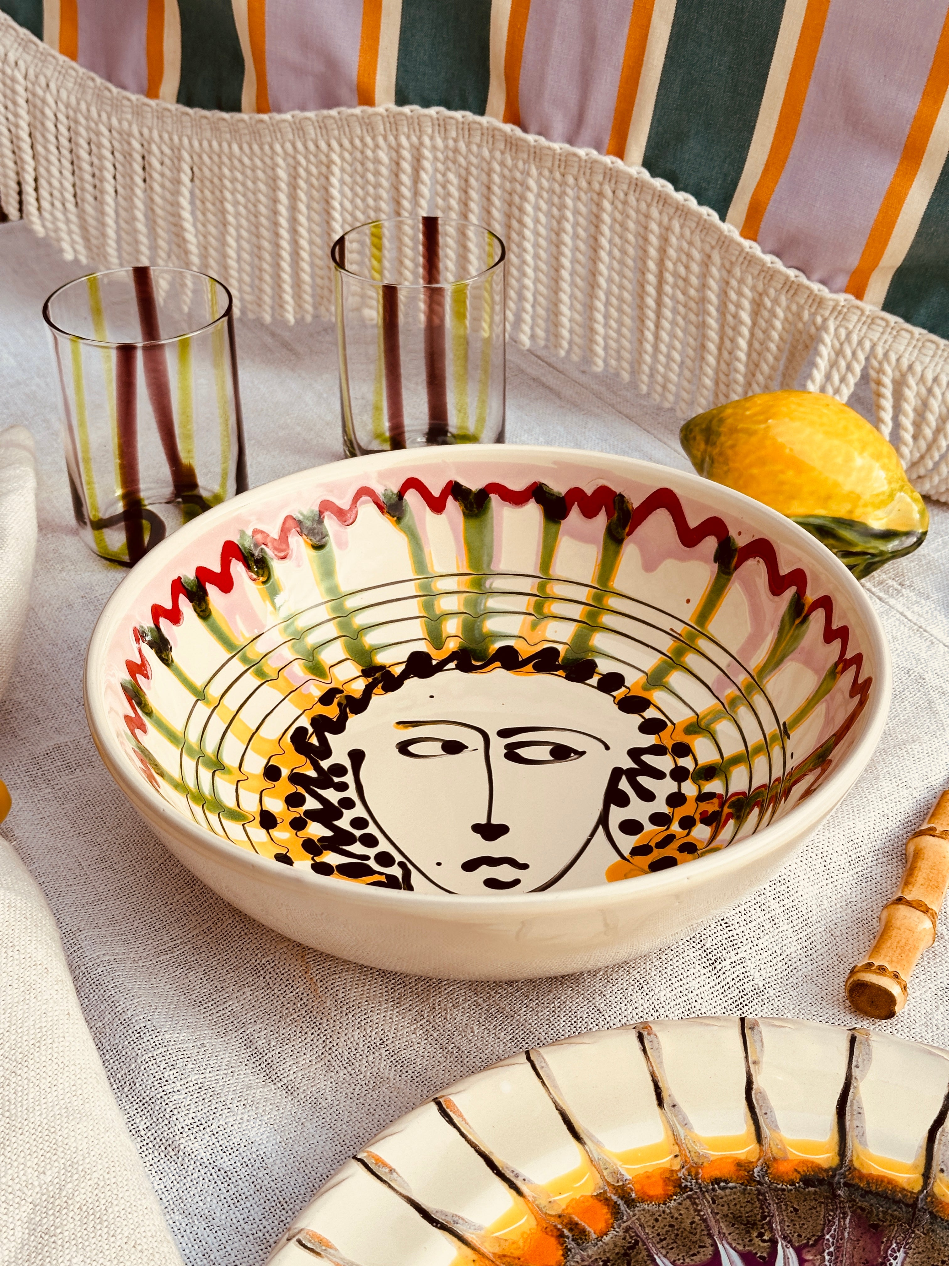 Psychodelic & Viso Salad Bowl  "Fantastico Fasano 1972" - 26cm