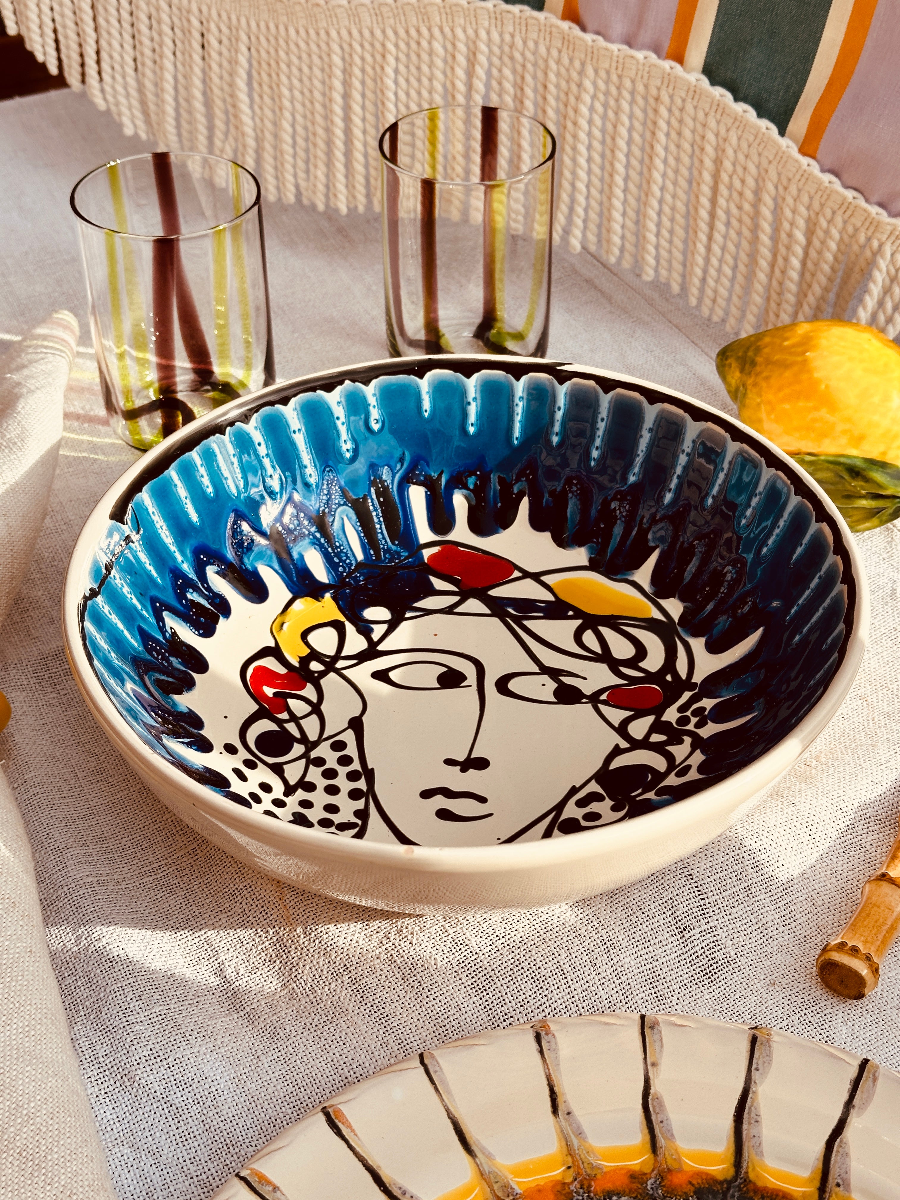 Psychodelic & Viso Salad Bowl  "Fantastico Fasano 1976" - 26cm