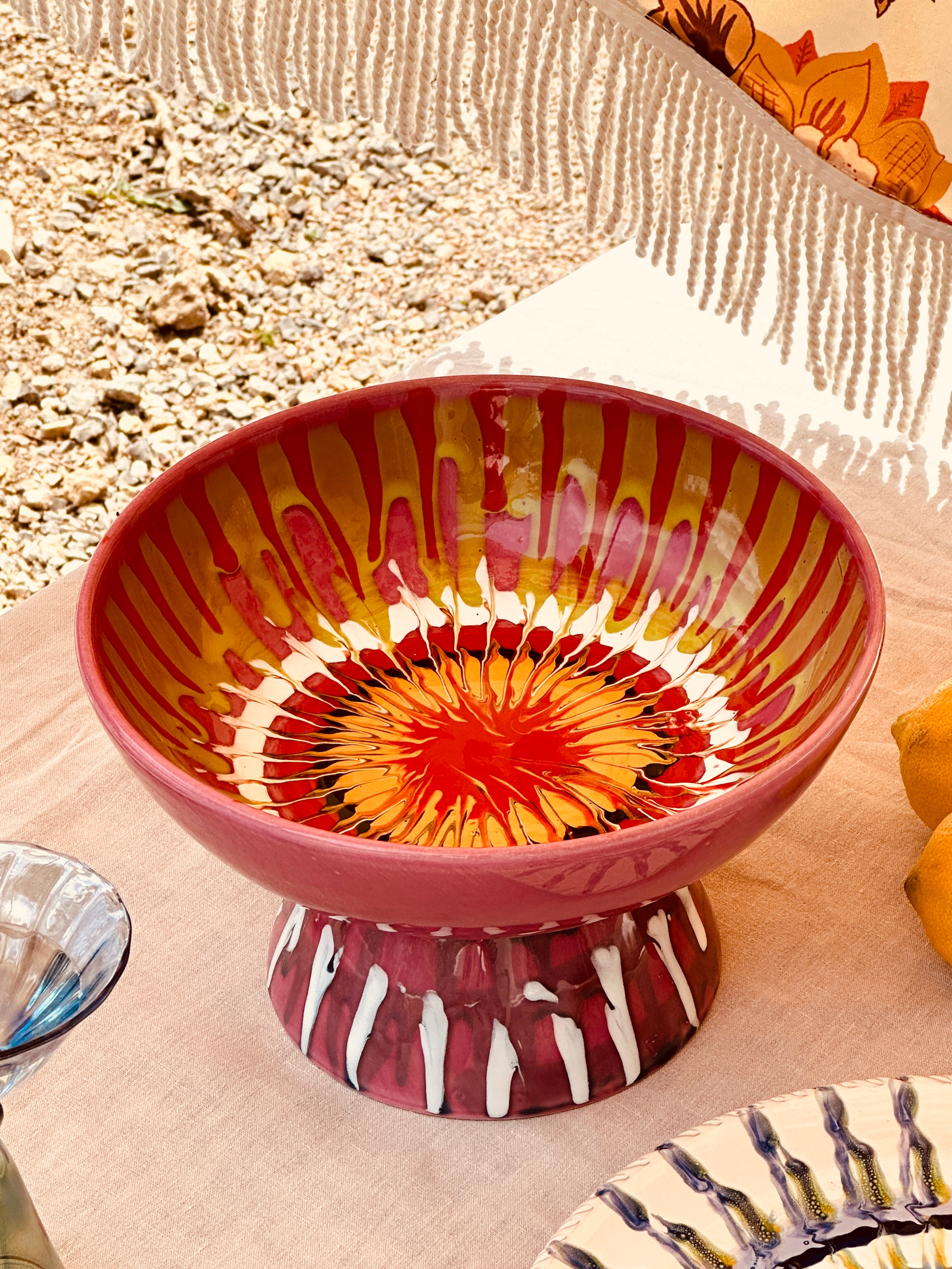 Psychodelic High Bowl  "Fuxia Provence" 26cm