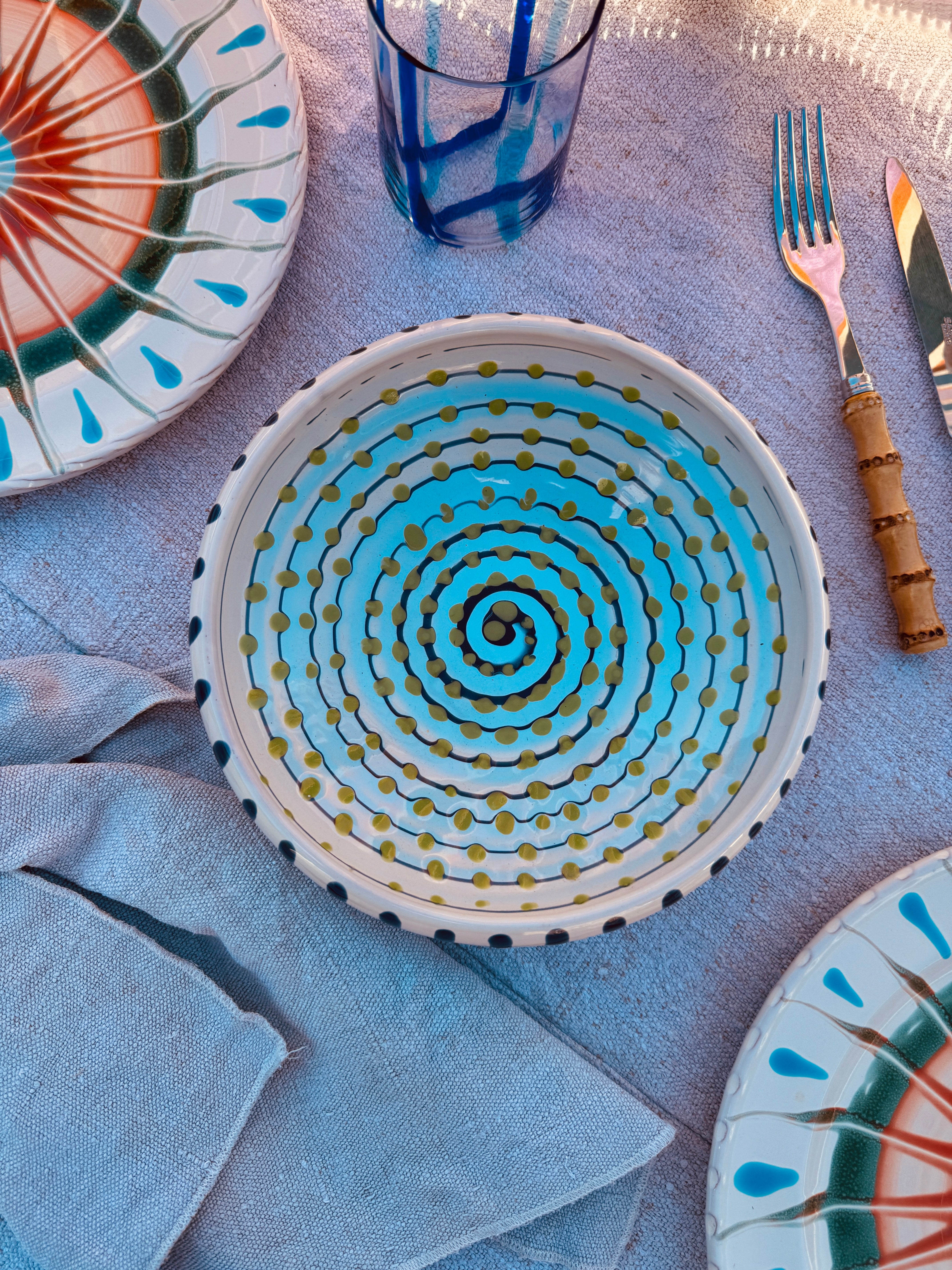 UNIQUE PIECE Psychodelic Bowl – 21 cm “Bordo Tornito” (One of a Kind)