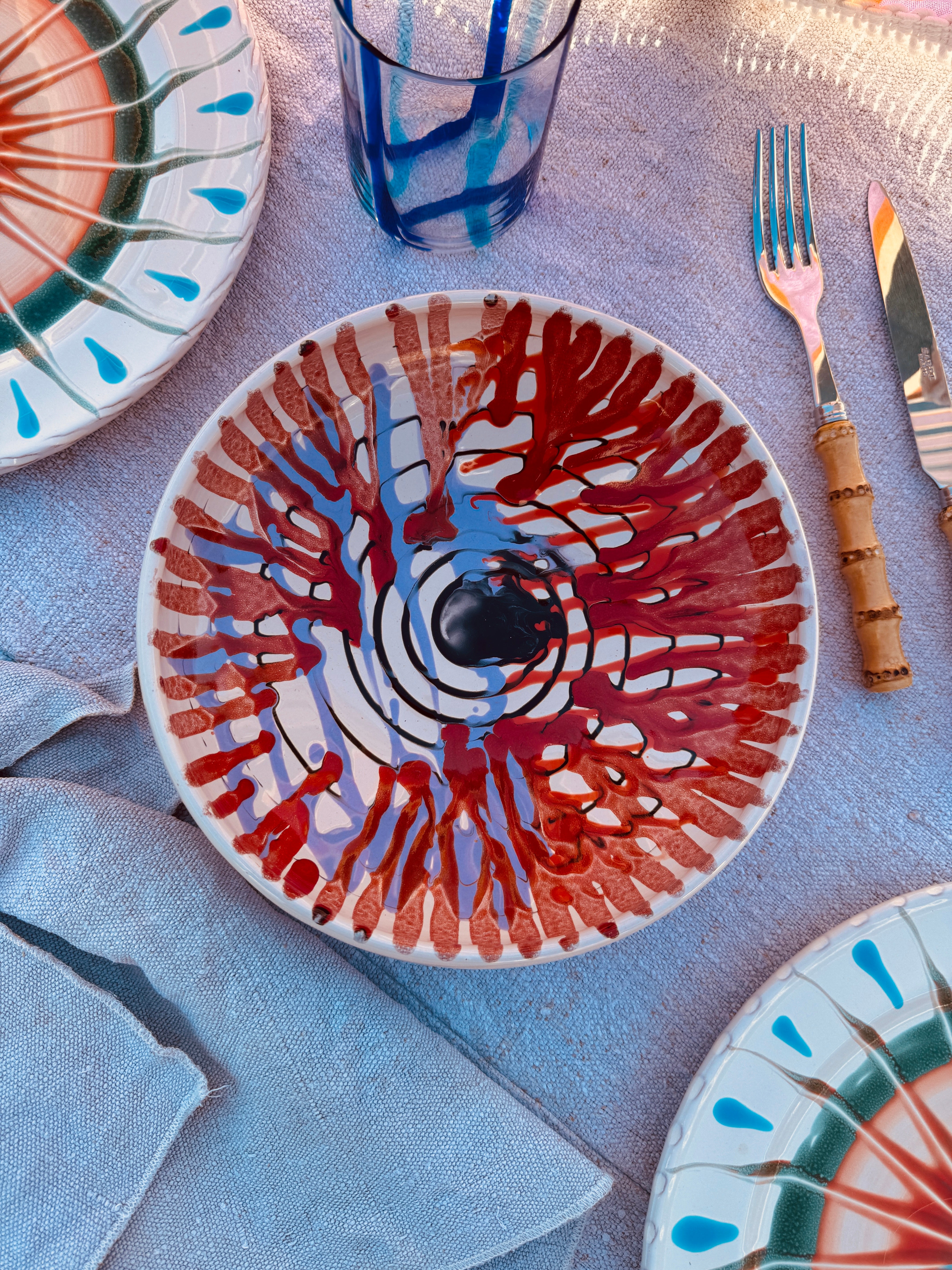 UNIQUE PIECE Psychodelic Bowl – 21 cm “Bordo Tornito” (One of a Kind)