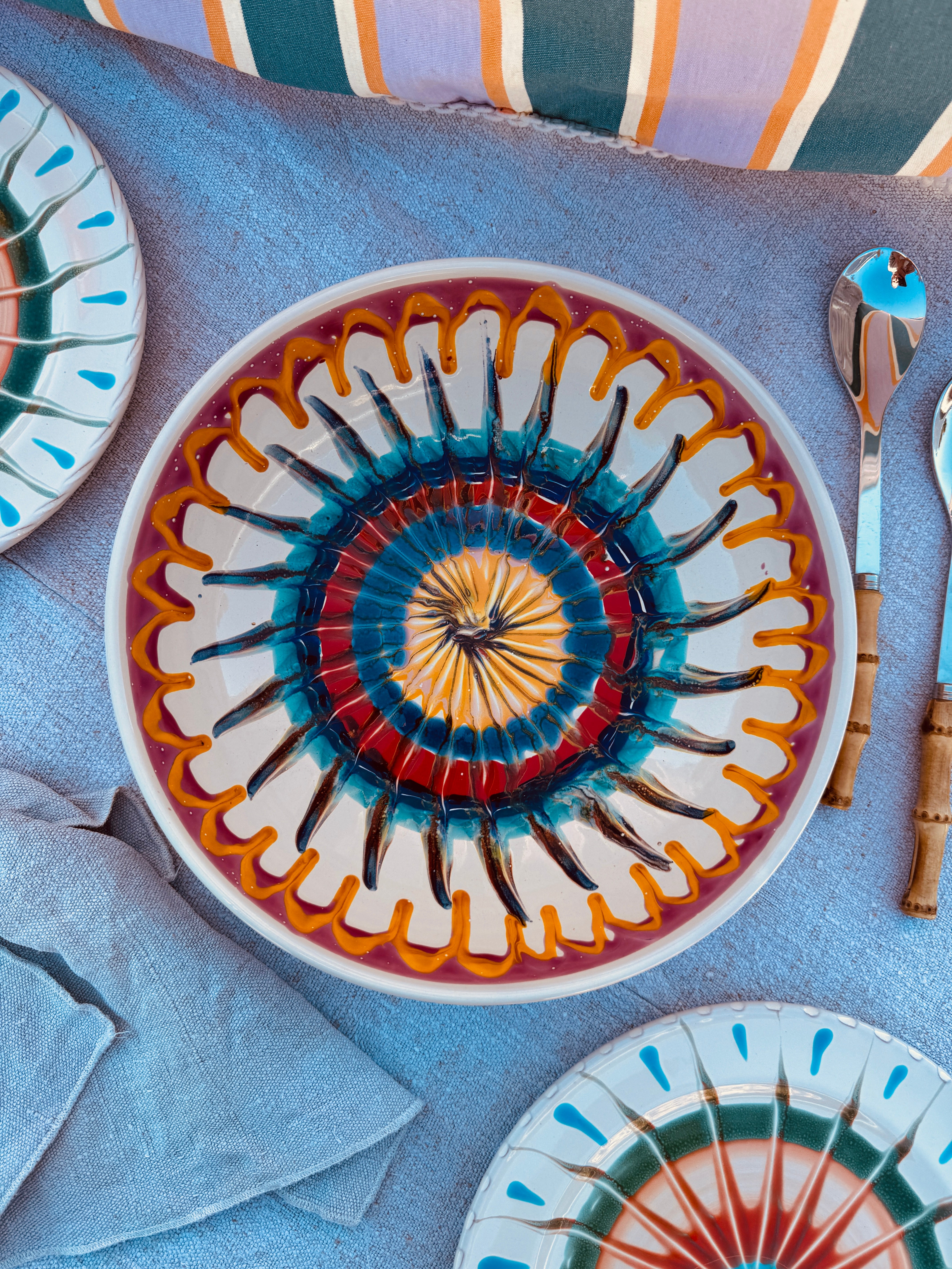 "Unique Art Piece" Psychodelic Salad Bowl - 30cm