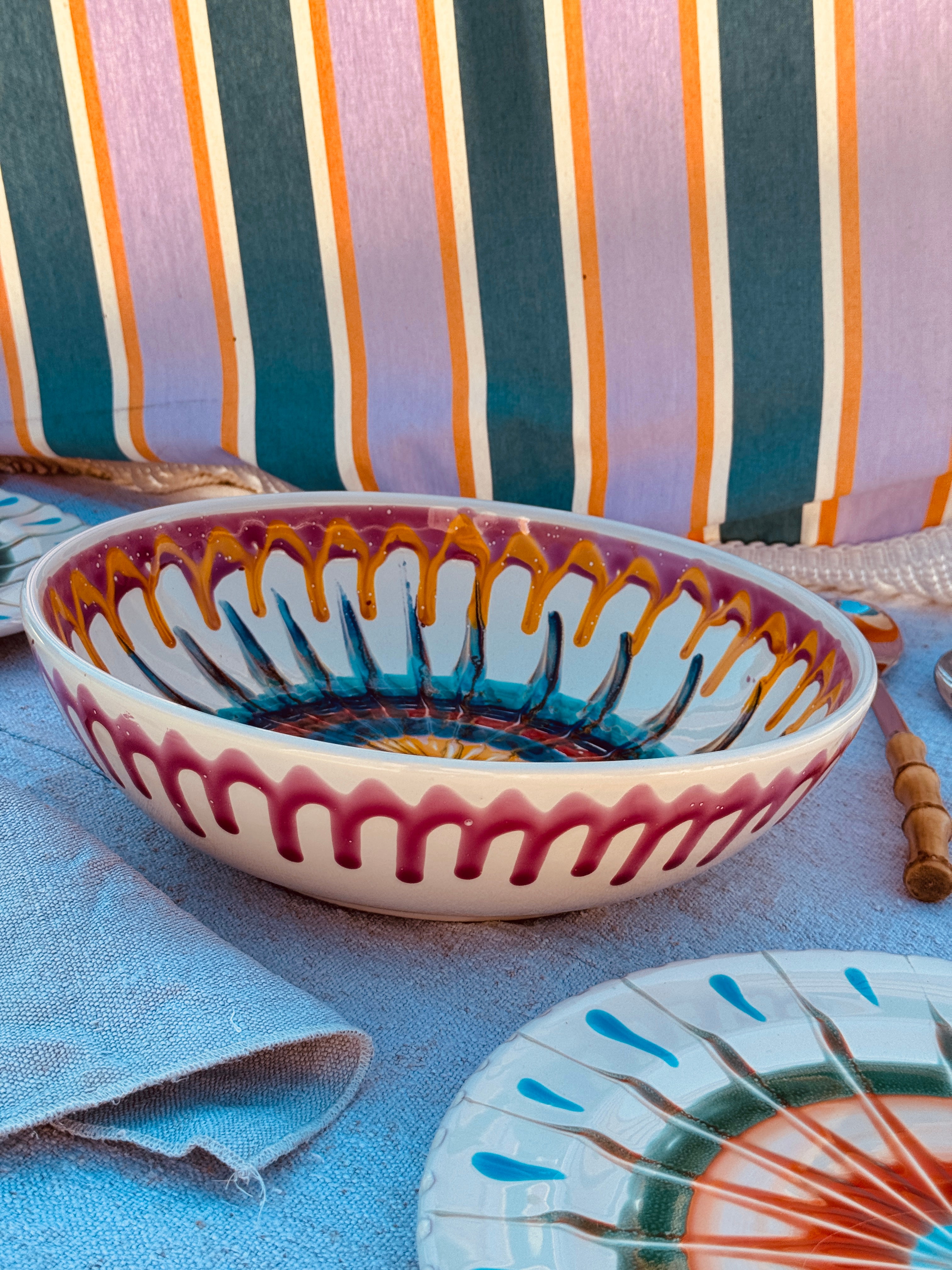"Unique Art Piece" Psychodelic Salad Bowl - 30cm