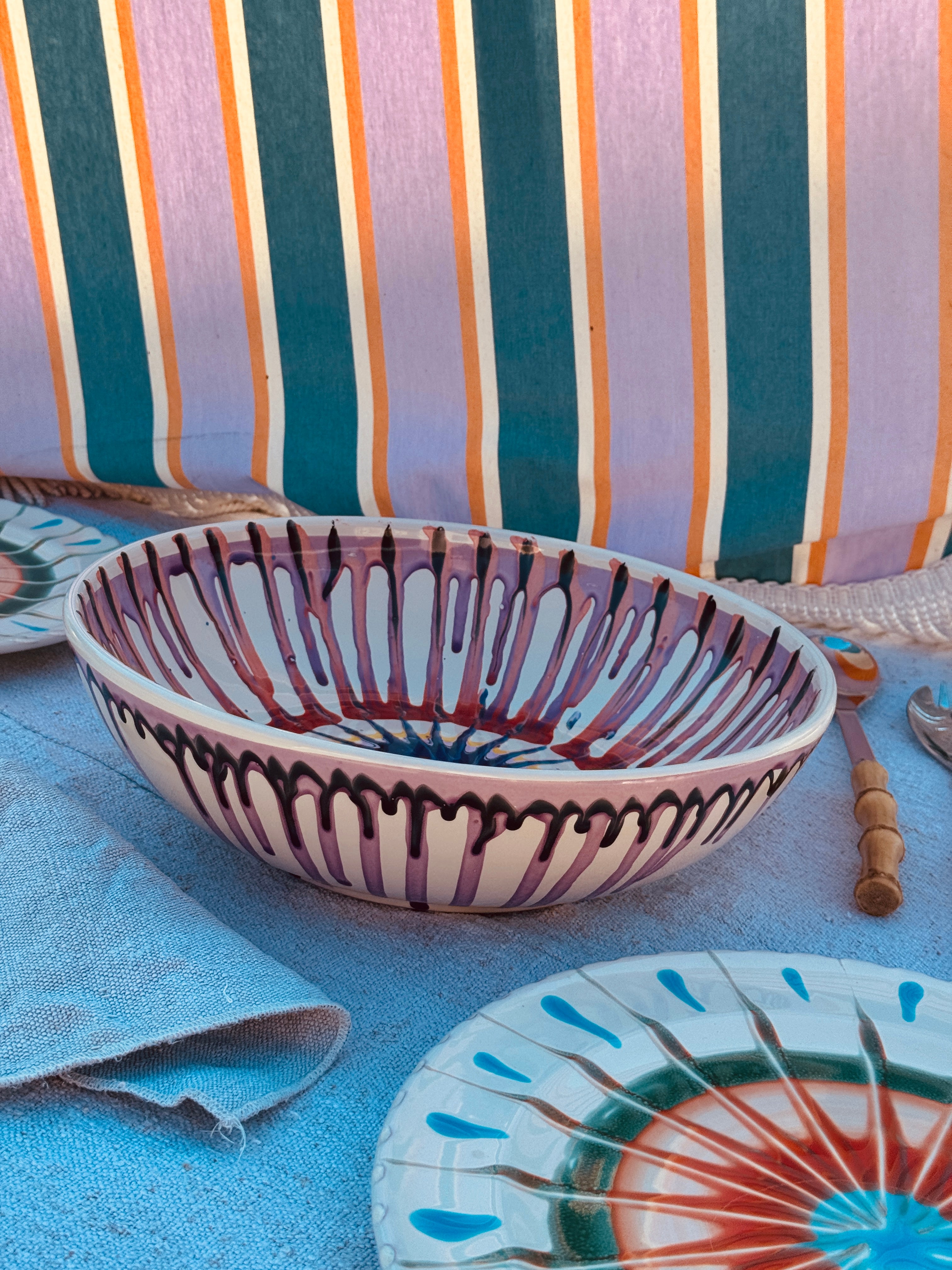 "Unique Art Piece" Psychodelic Salad Bowl - 30cm