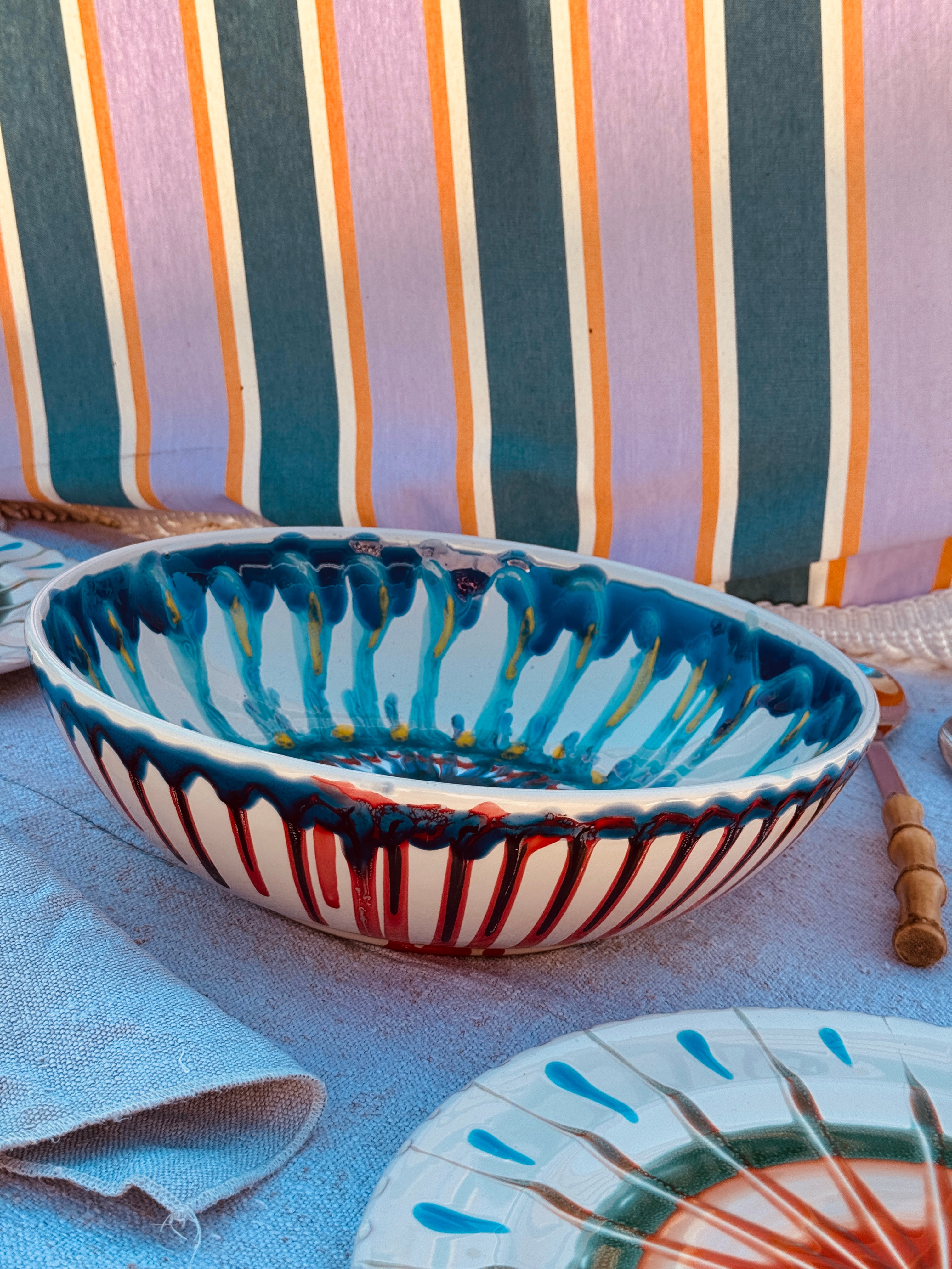 "Unique Art Piece" Psychodelic Salad Bowl - 30cm