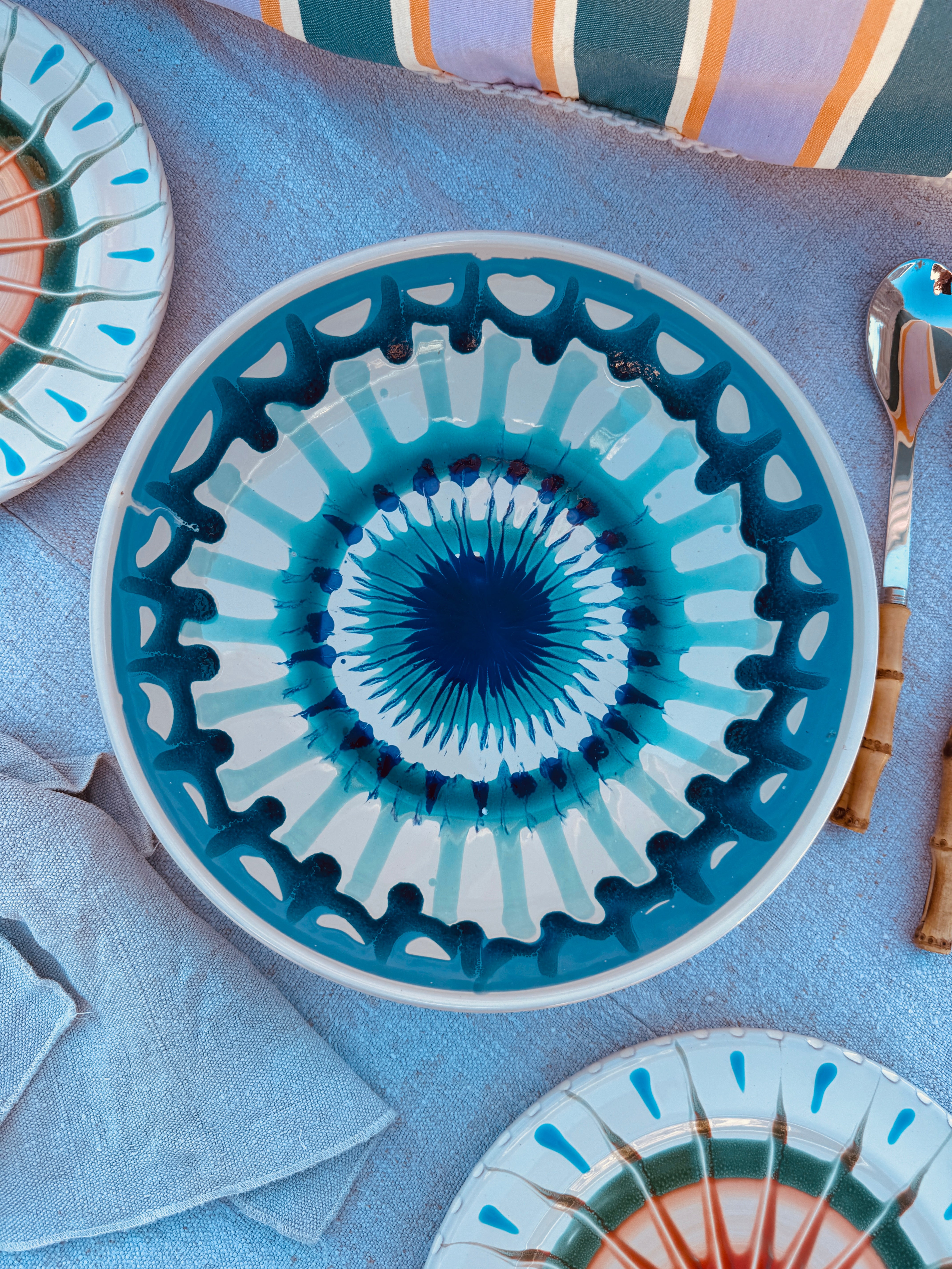 "Unique Art Piece" Psychodelic Salad Bowl - 30cm