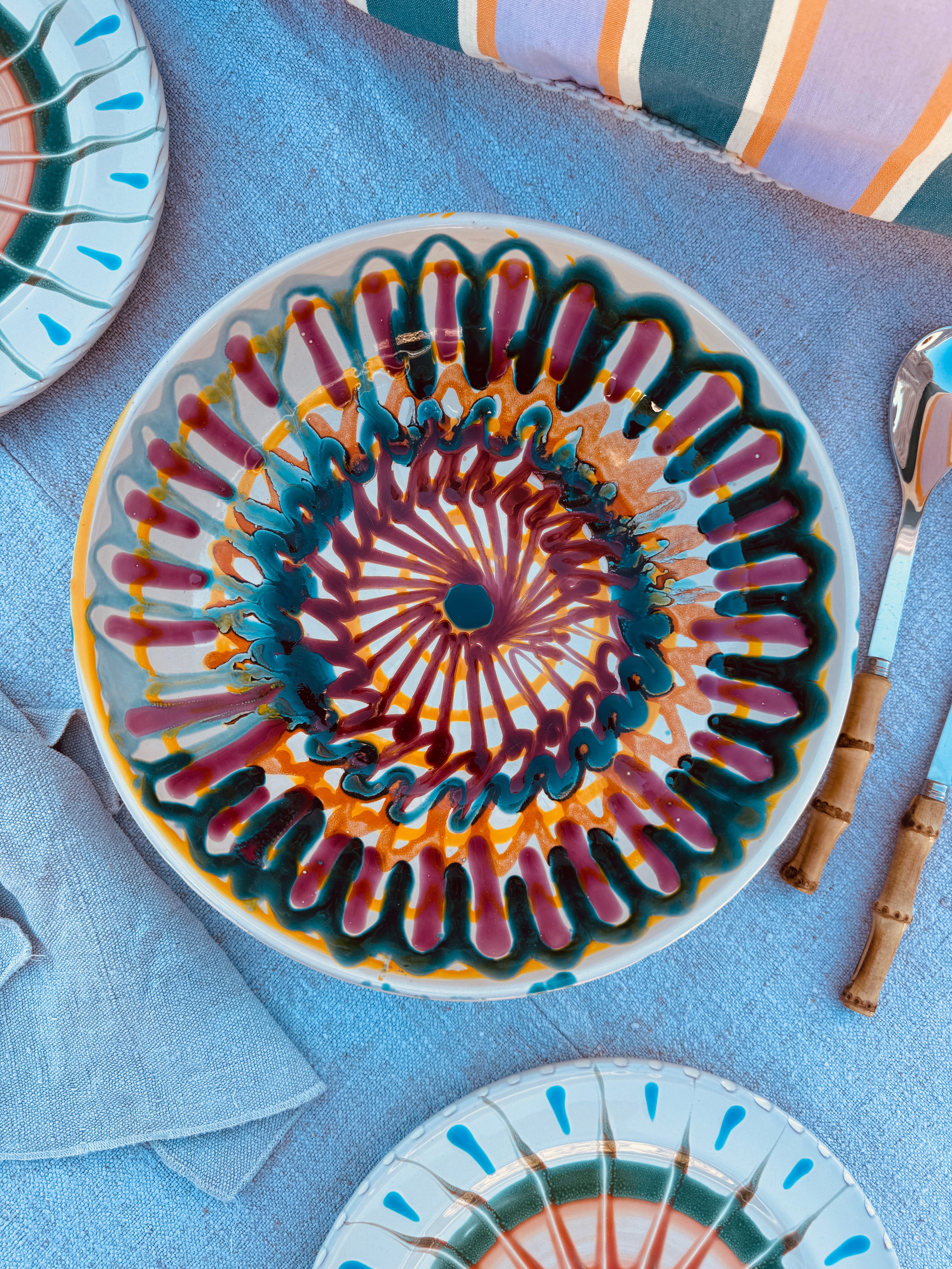 Salatschale Psychodelic- 30cm “Unikat Einzelstück - nur 1 x erhältlich"