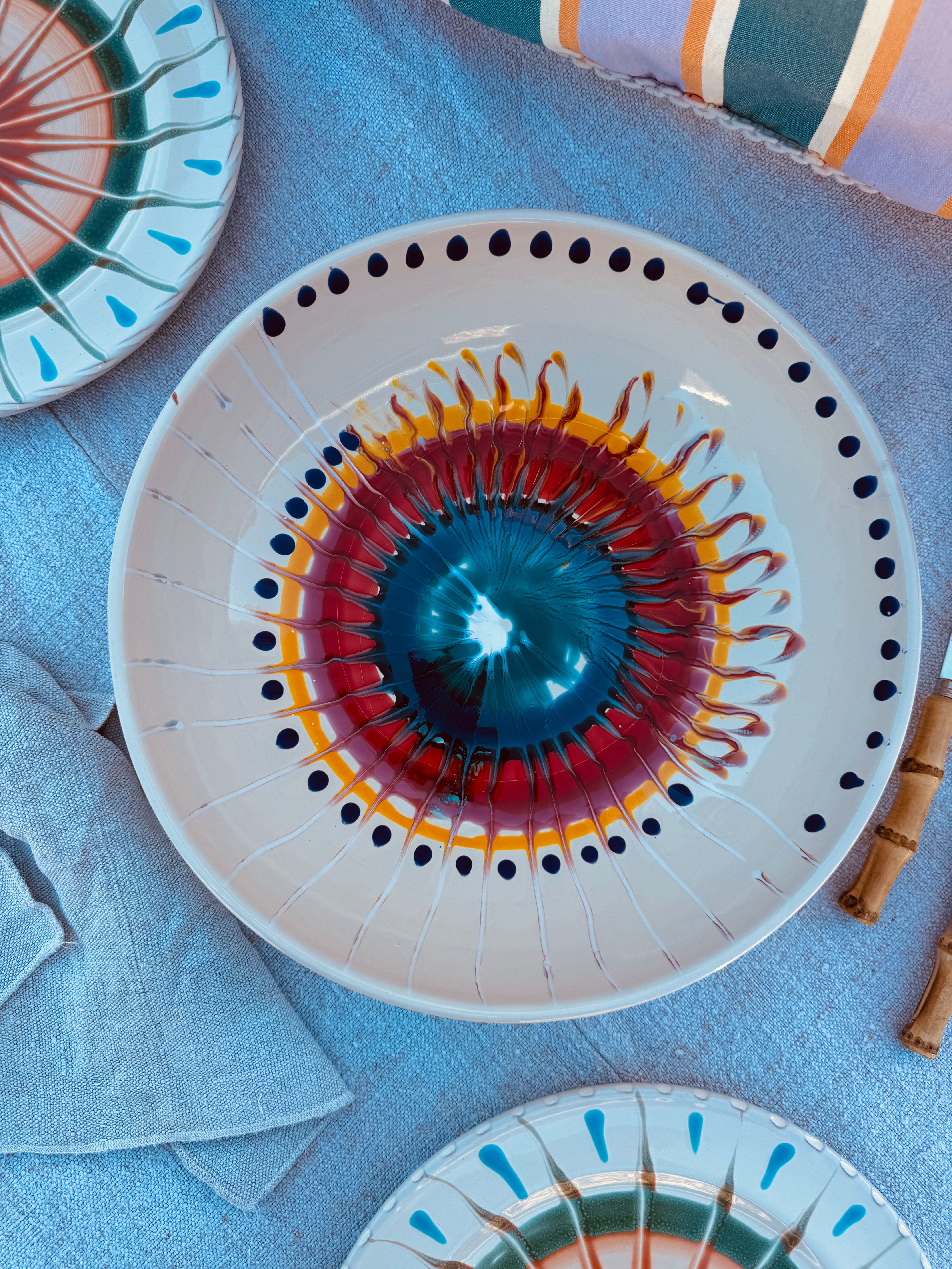 Salatschale Psychodelic- 30cm “Unikat Einzelstück - nur 1 x erhältlich"