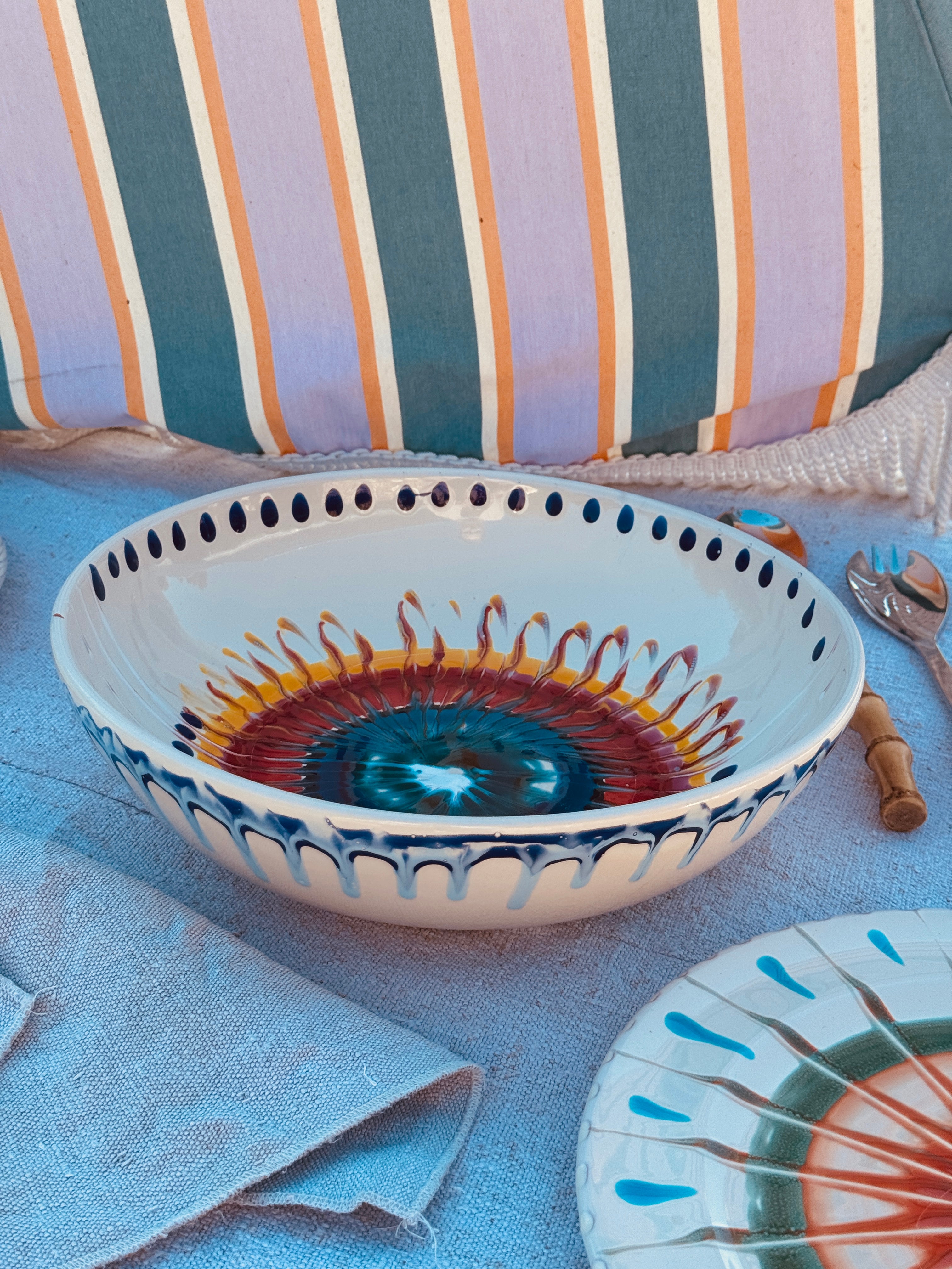Salatschale Psychodelic- 30cm “Unikat Einzelstück - nur 1 x erhältlich"