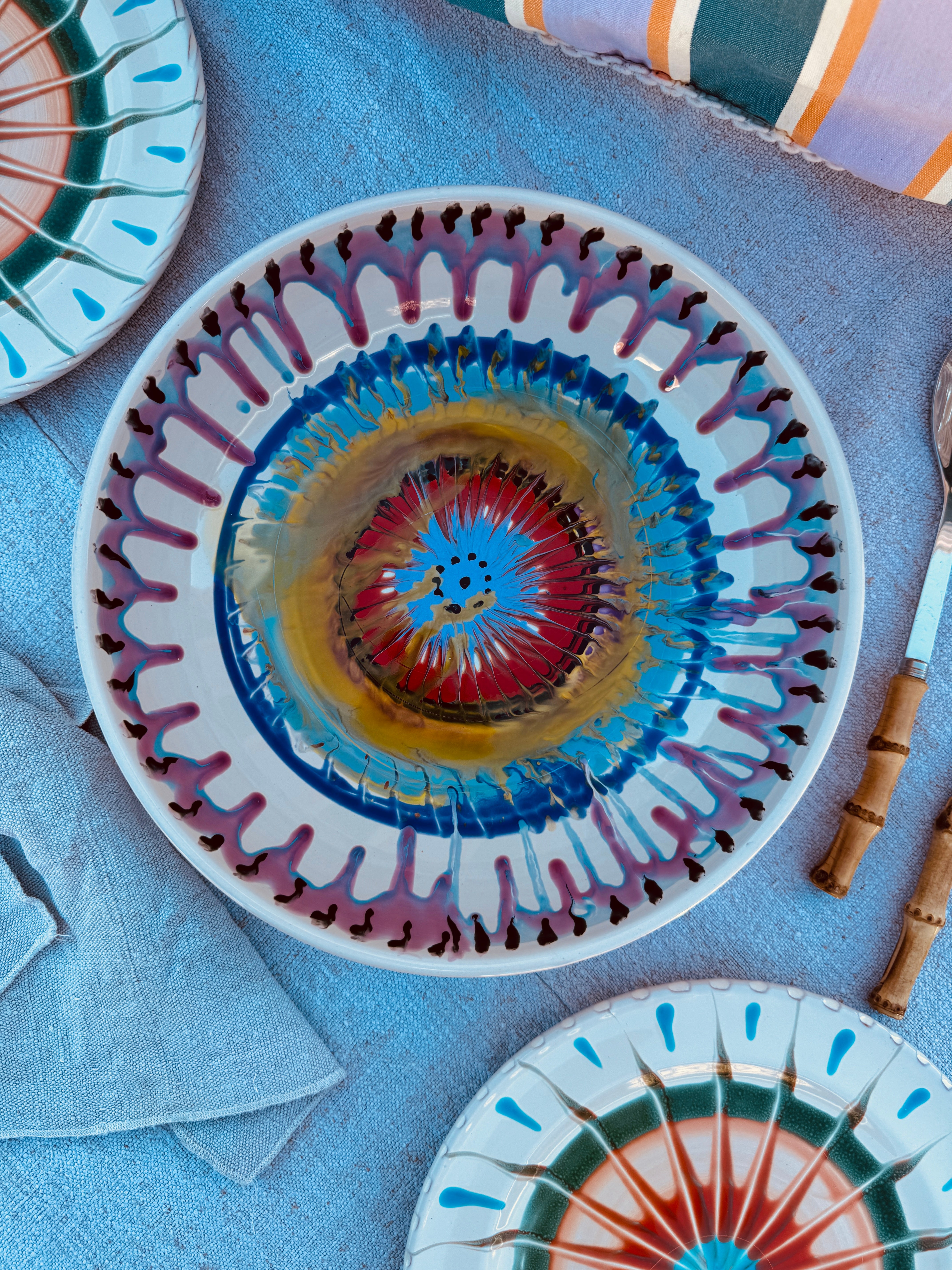 Salatschale Psychodelic- 30cm “Unikat Einzelstück - nur 1 x erhältlich"
