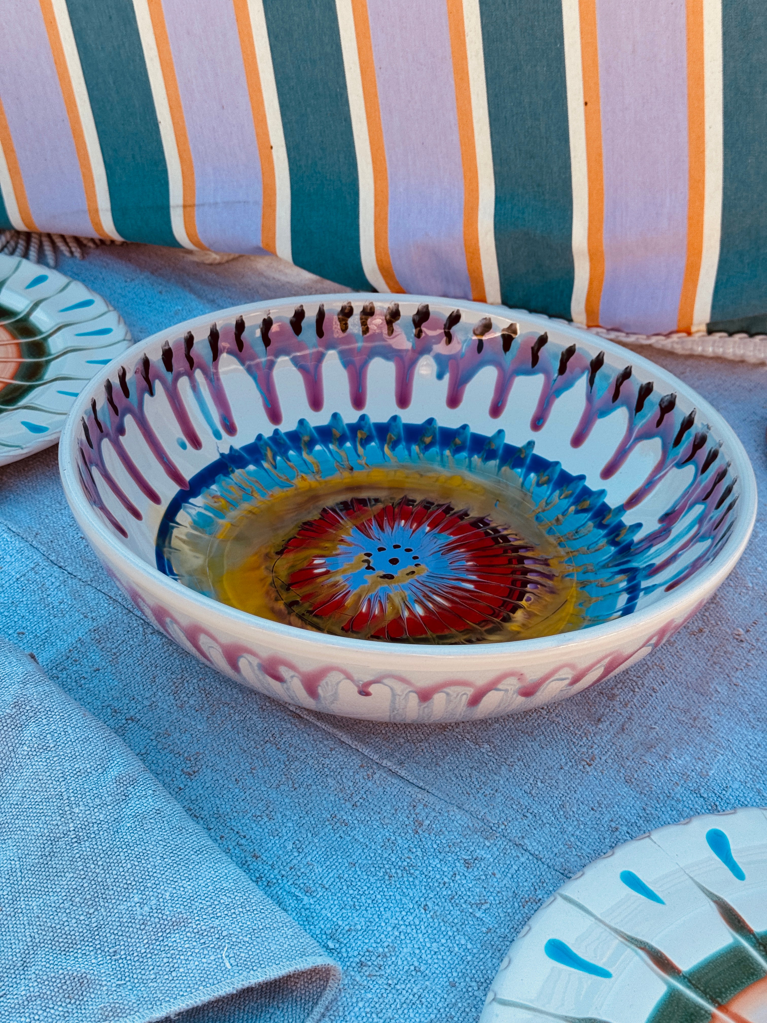 Salatschale Psychodelic- 30cm “Unikat Einzelstück - nur 1 x erhältlich"