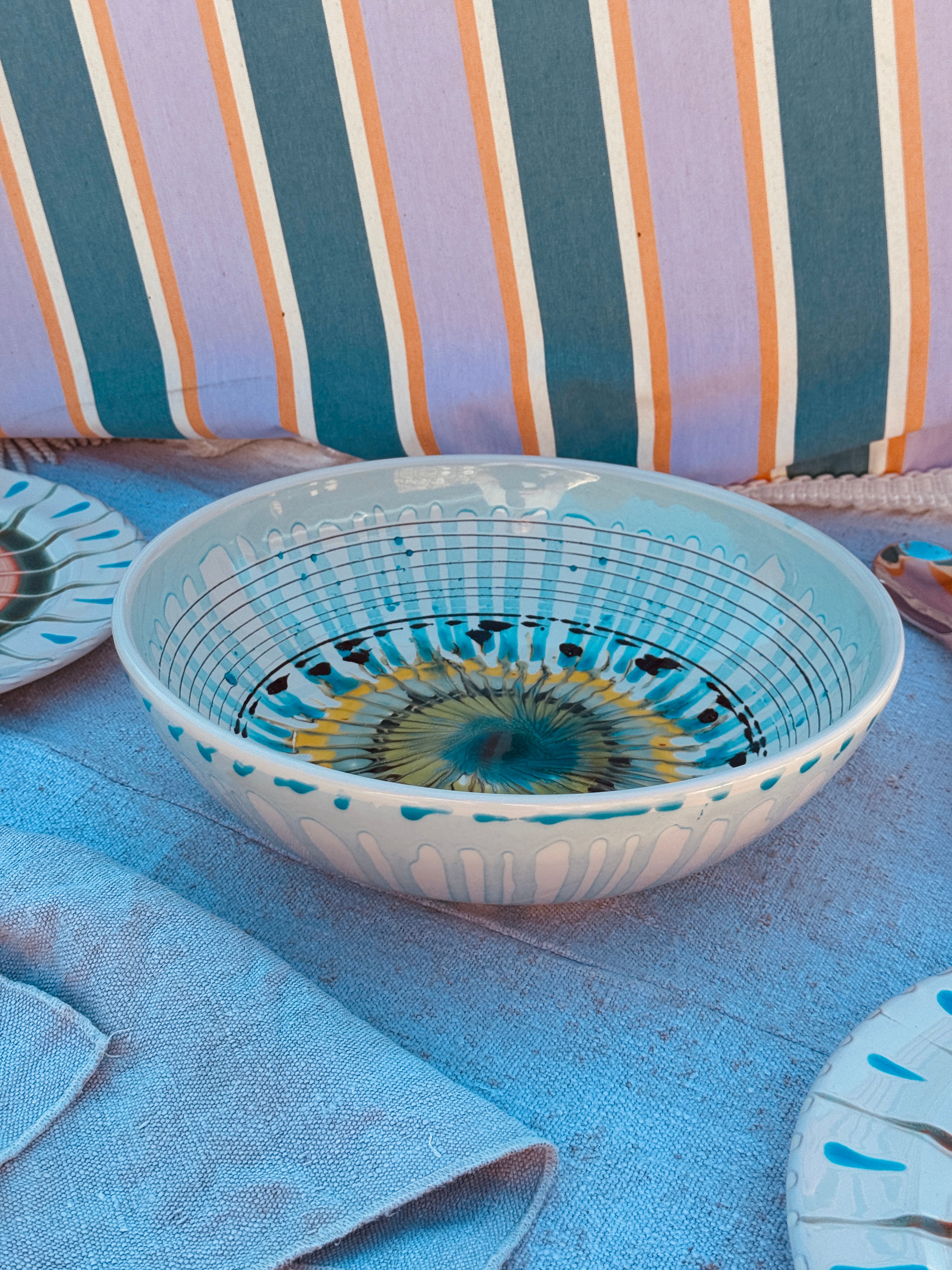 Salatschale Psychodelic- 30cm “Unikat Einzelstück - nur 1 x erhältlich"