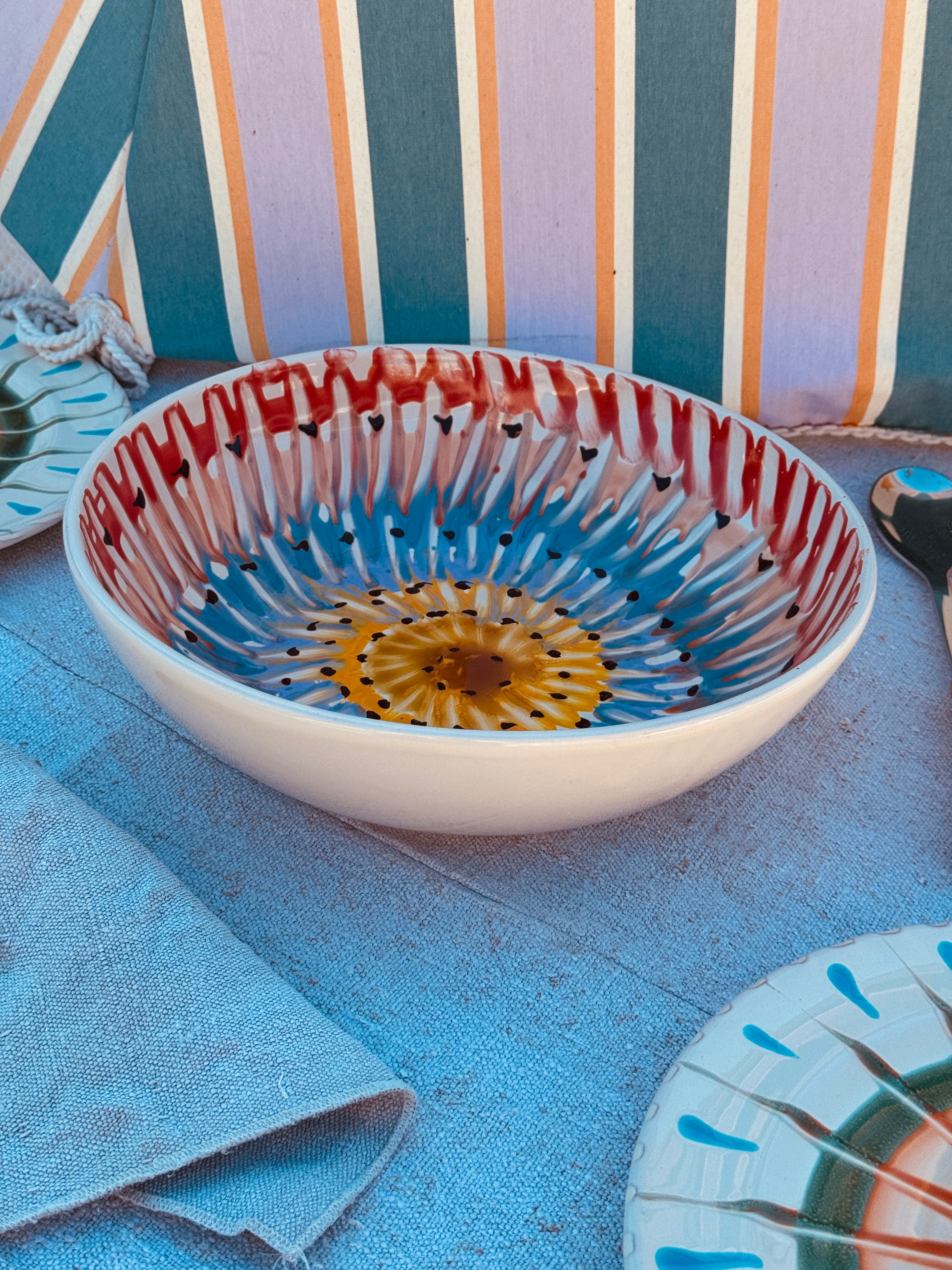 Salatschale Psychodelic- 30cm “Unikat Einzelstück - nur 1 x erhältlich"