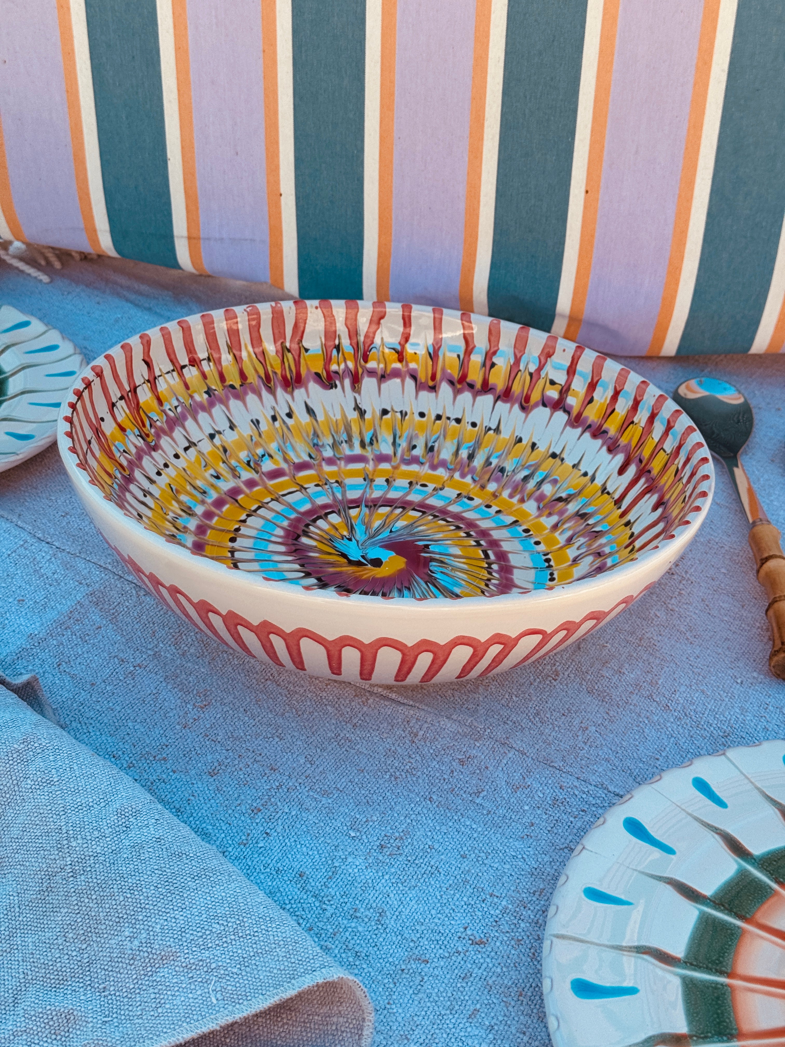 Salatschale Psychodelic- 30cm “Unikat Einzelstück - nur 1 x erhältlich"