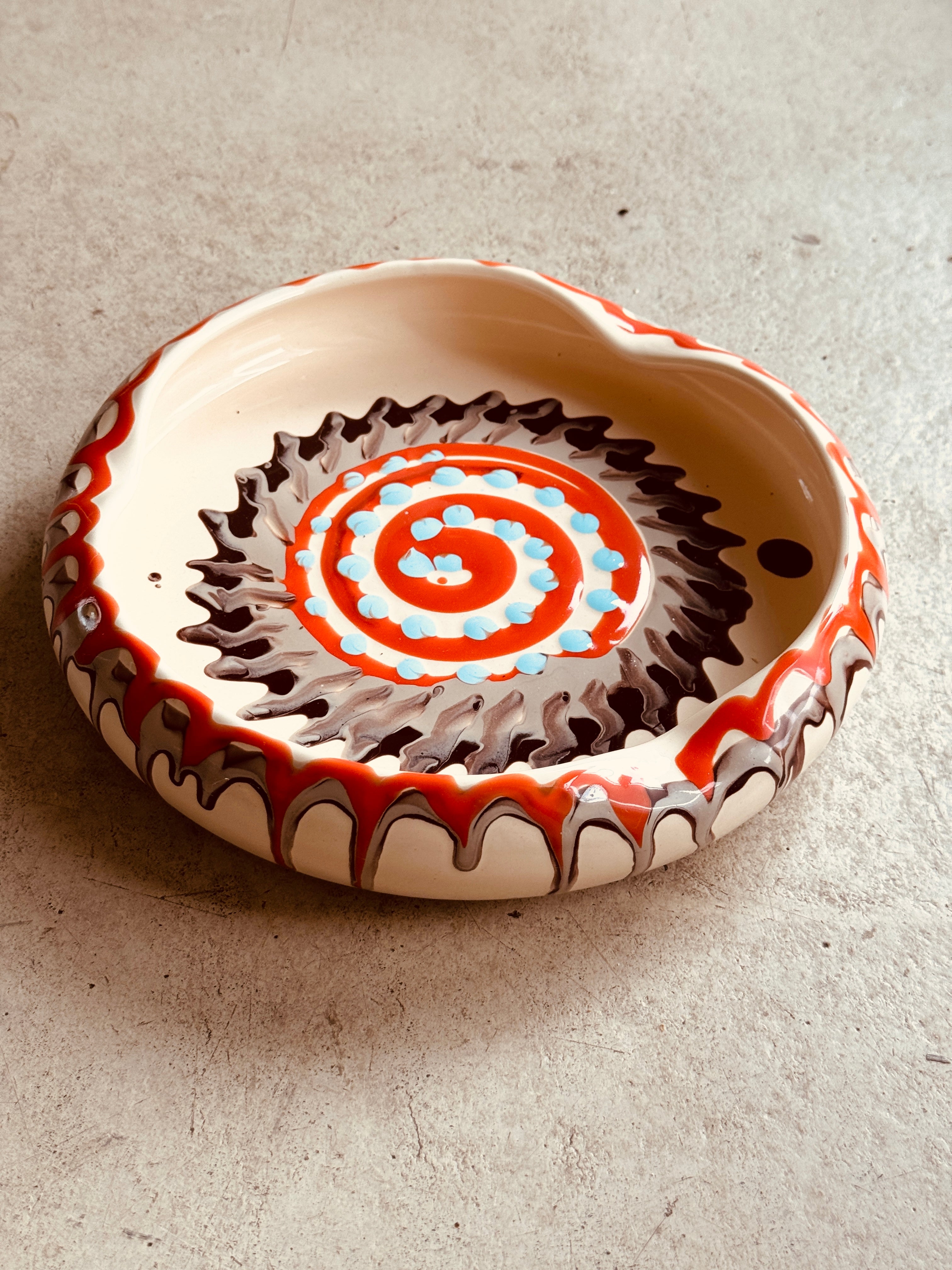Psychodelic Frisbee Speiseteller Aschenbecher - 25cm "Lido Riviera 1954"