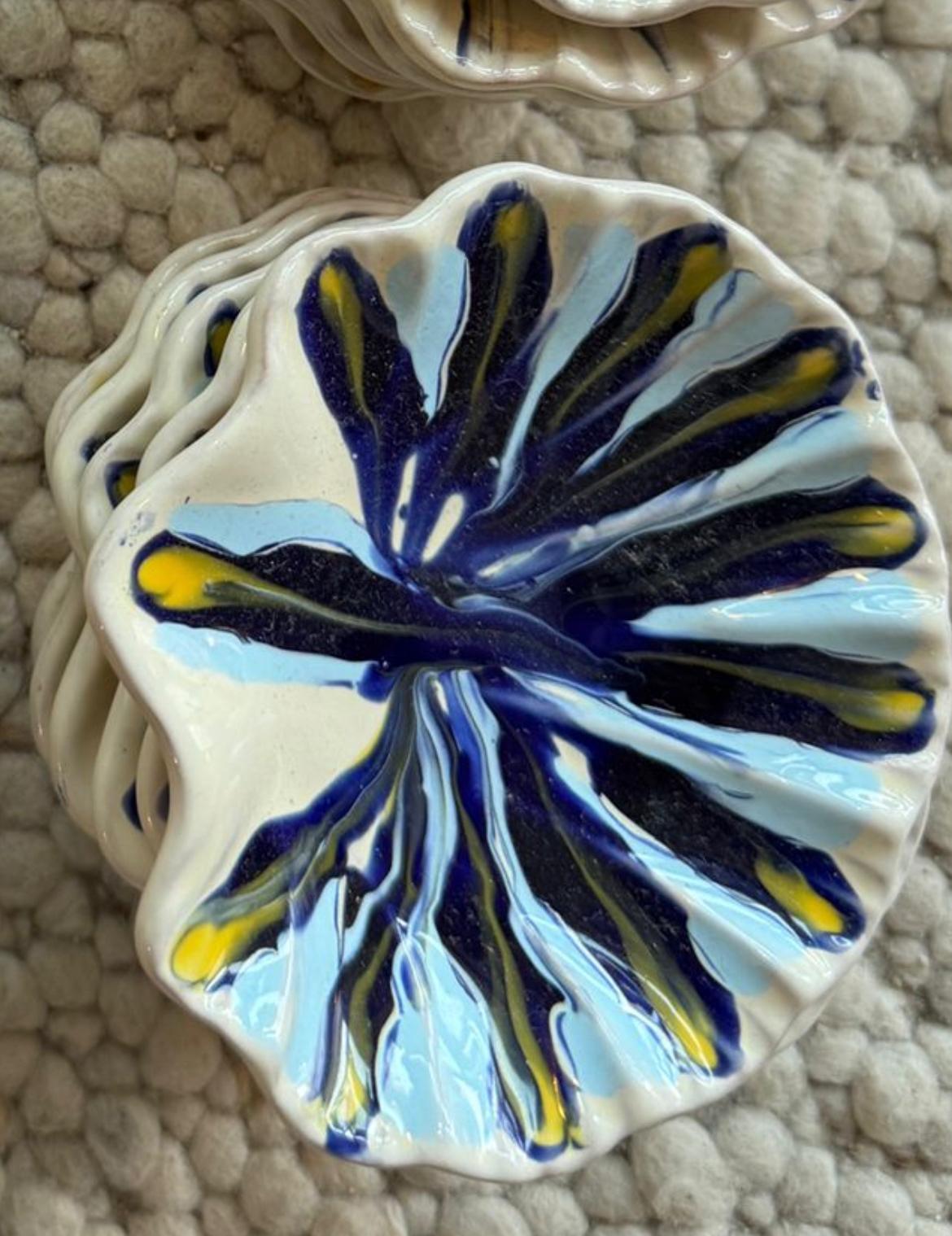 Psychodelic Muschel Schale „Mare blue“