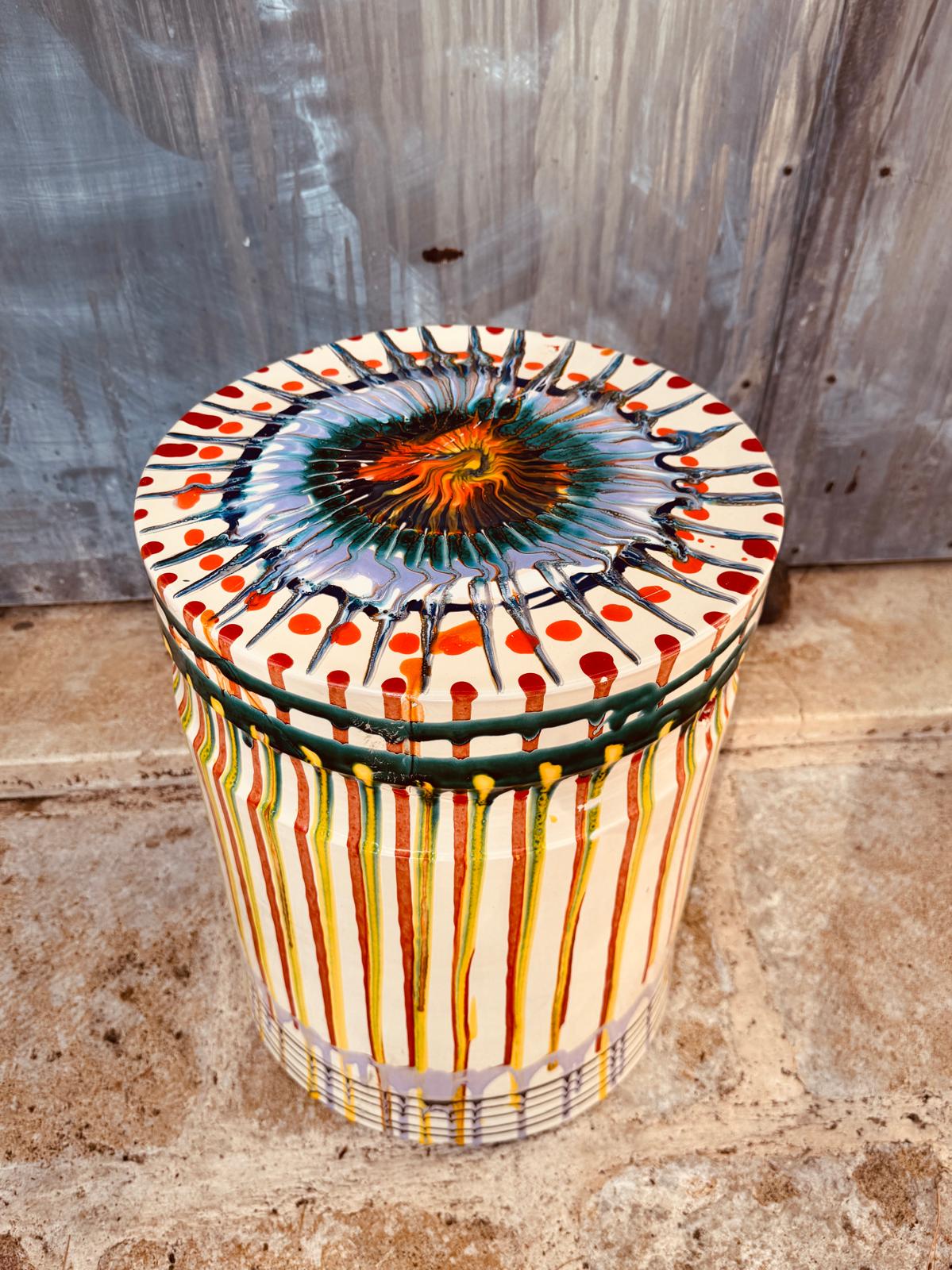 !Masterpiece!  Psychodelic Tavolo "Fantastico Colori" - Unique Piece !