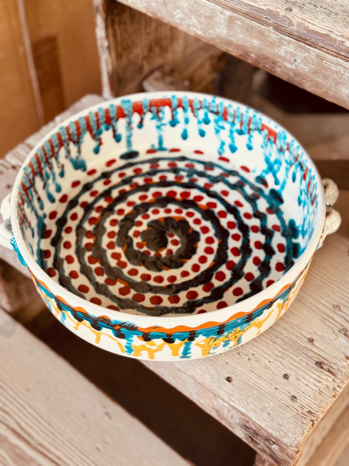 Psychodelic Salatschale & Ofenform „EINZELSTÜCK" 34cm