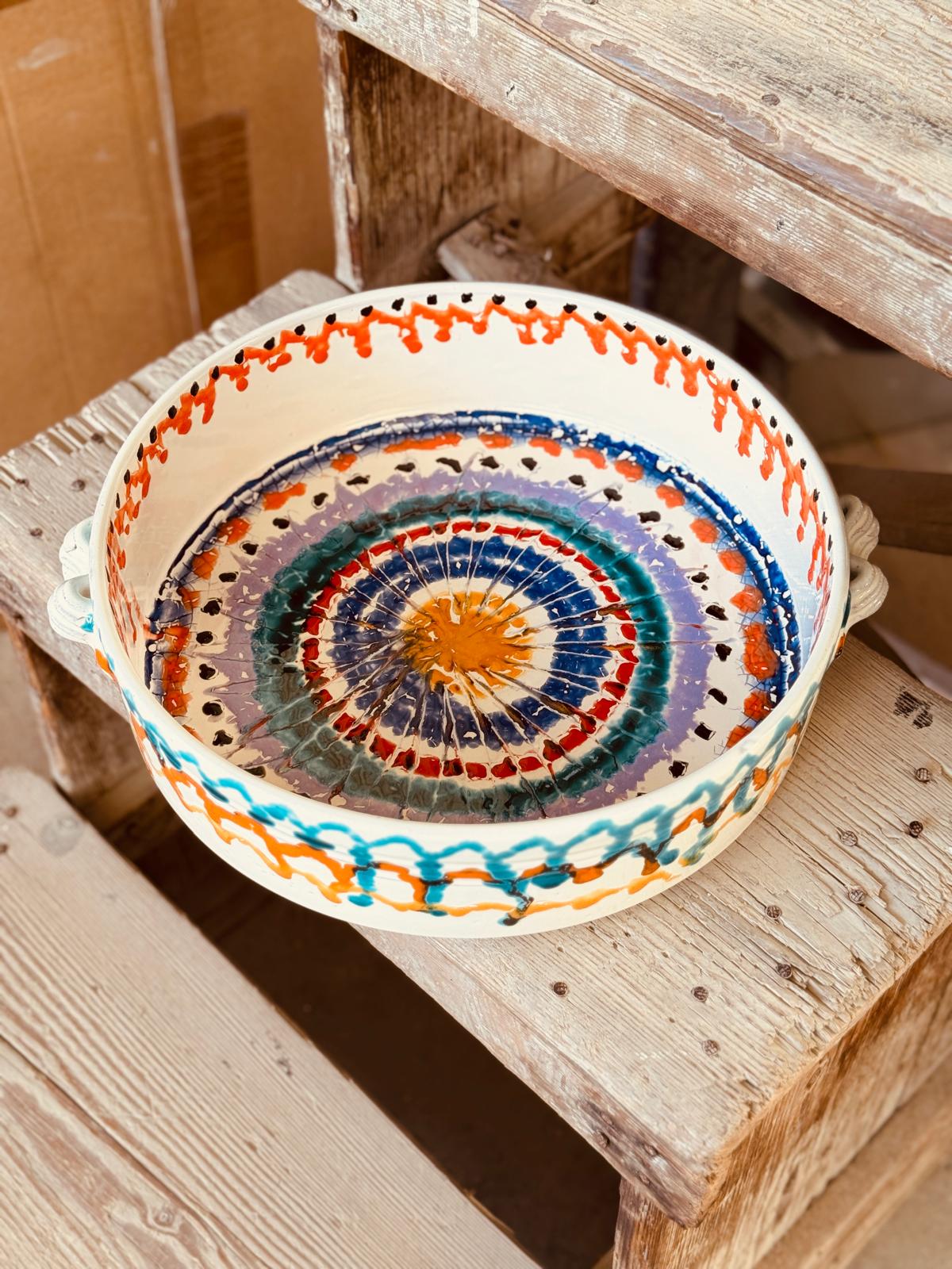 Psychodelic Salatschale & Ofenform „EINZELSTÜCK" 34cm